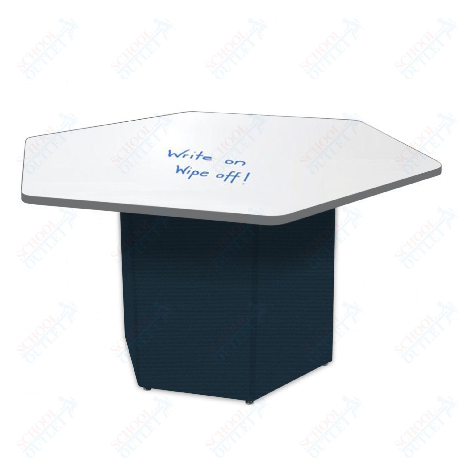 Marco Sonik Series Padded Base Hexagon Dry Erase Table 29" height (LF2653 - G1 - DB) - SchoolOutlet