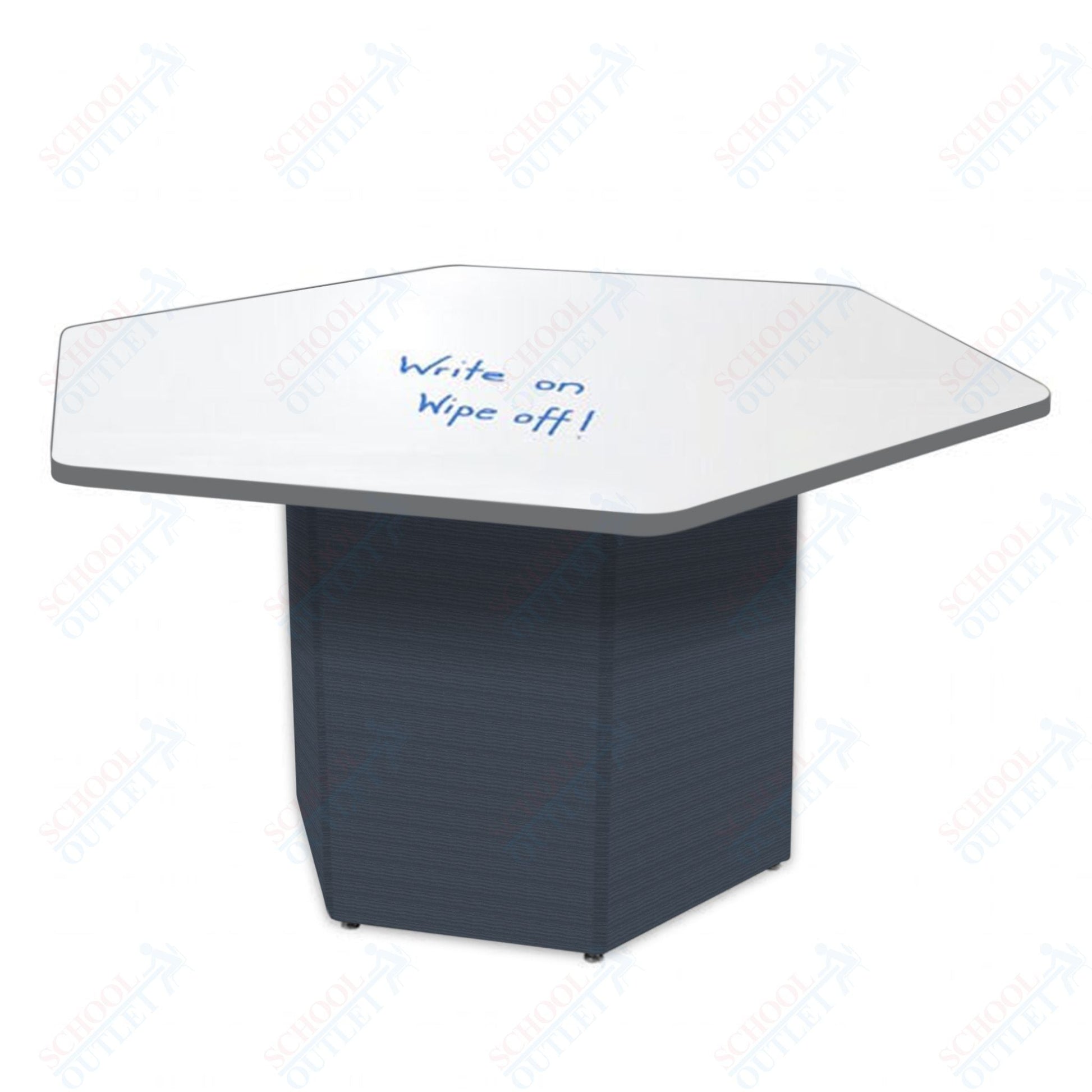Marco Sonik Series Padded Base Hexagon Dry Erase Table 29" height (LF2653 - G1 - DB) - SchoolOutlet