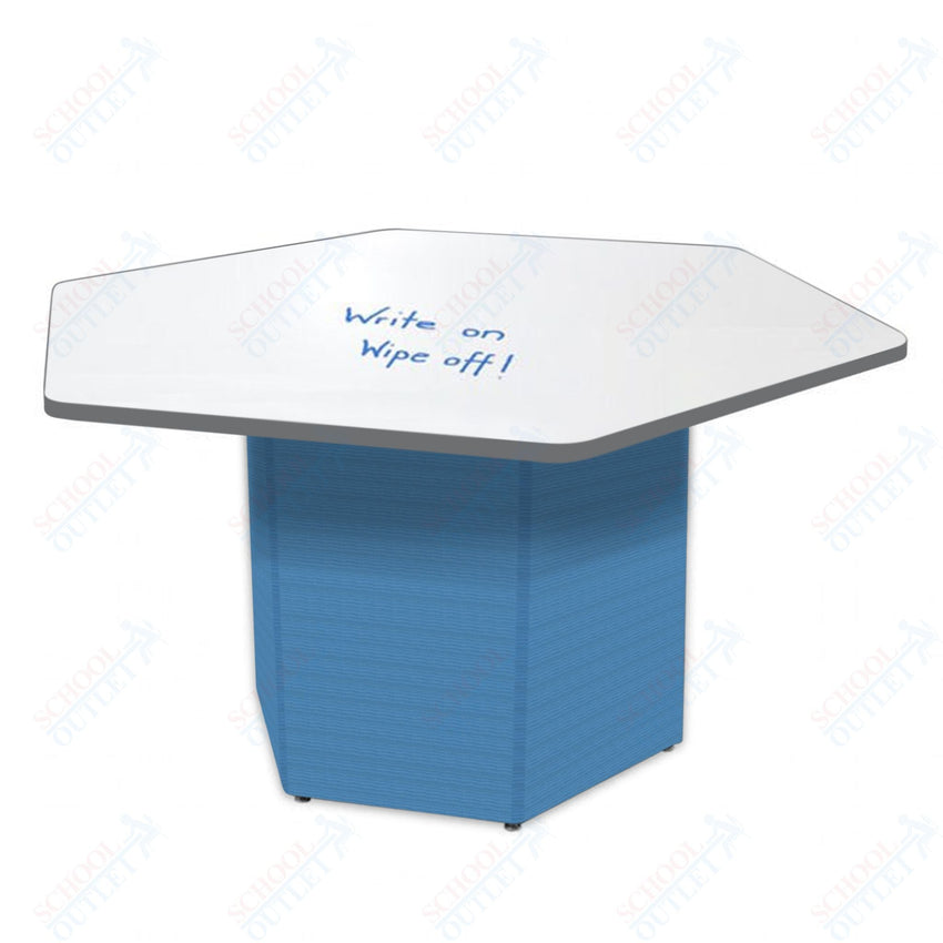 Marco Sonik Series Padded Base Hexagon Dry Erase Table 29" height (LF2653 - G1 - DB) - SchoolOutlet