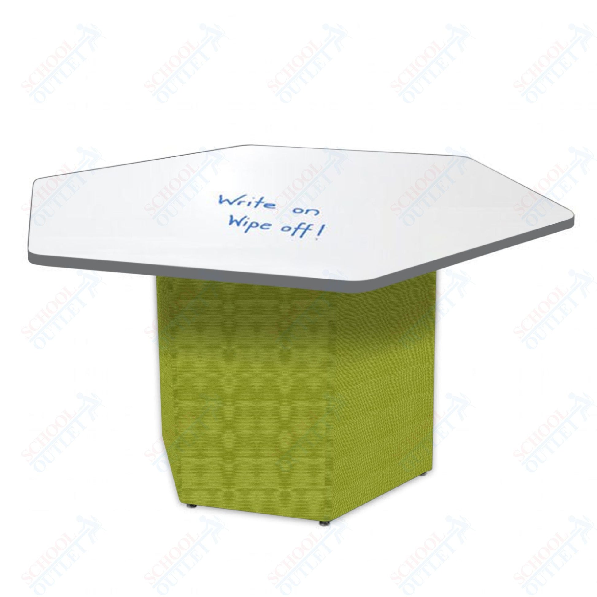 Marco Sonik Series Padded Base Hexagon Dry Erase Table 29" height (LF2653 - G1 - DB) - SchoolOutlet
