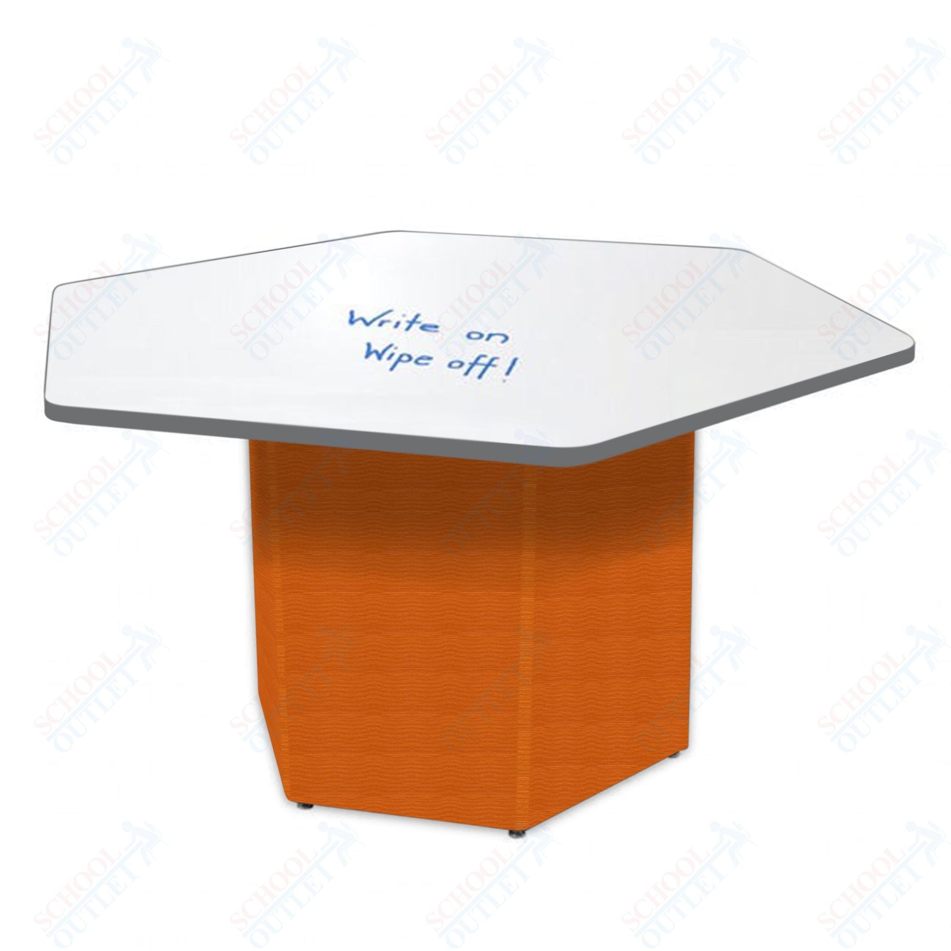 Marco Sonik Series Padded Base Hexagon Dry Erase Table 29" height (LF2653 - G1 - DB) - SchoolOutlet