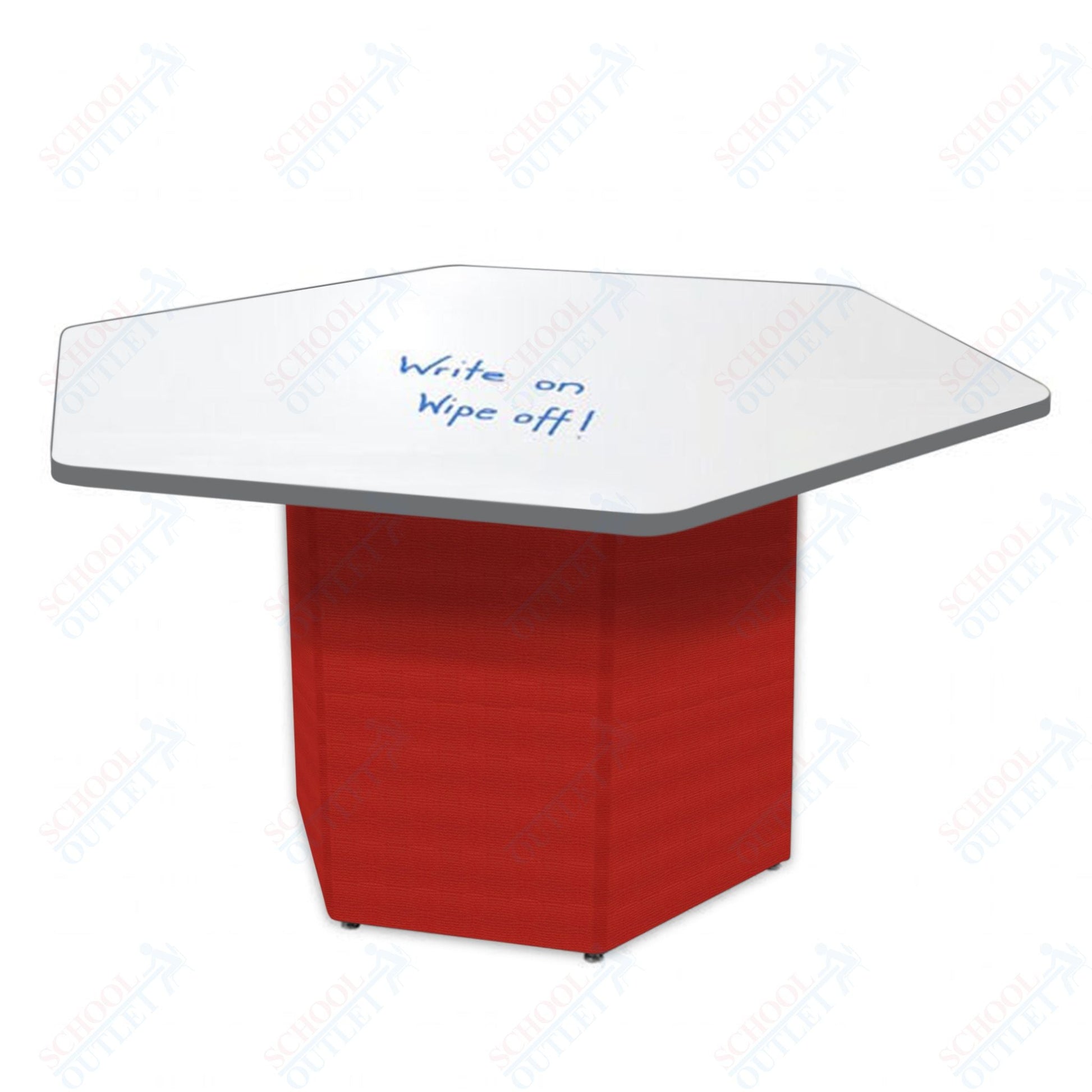 Marco Sonik Series Padded Base Hexagon Dry Erase Table 29" height (LF2653 - G1 - DB) - SchoolOutlet