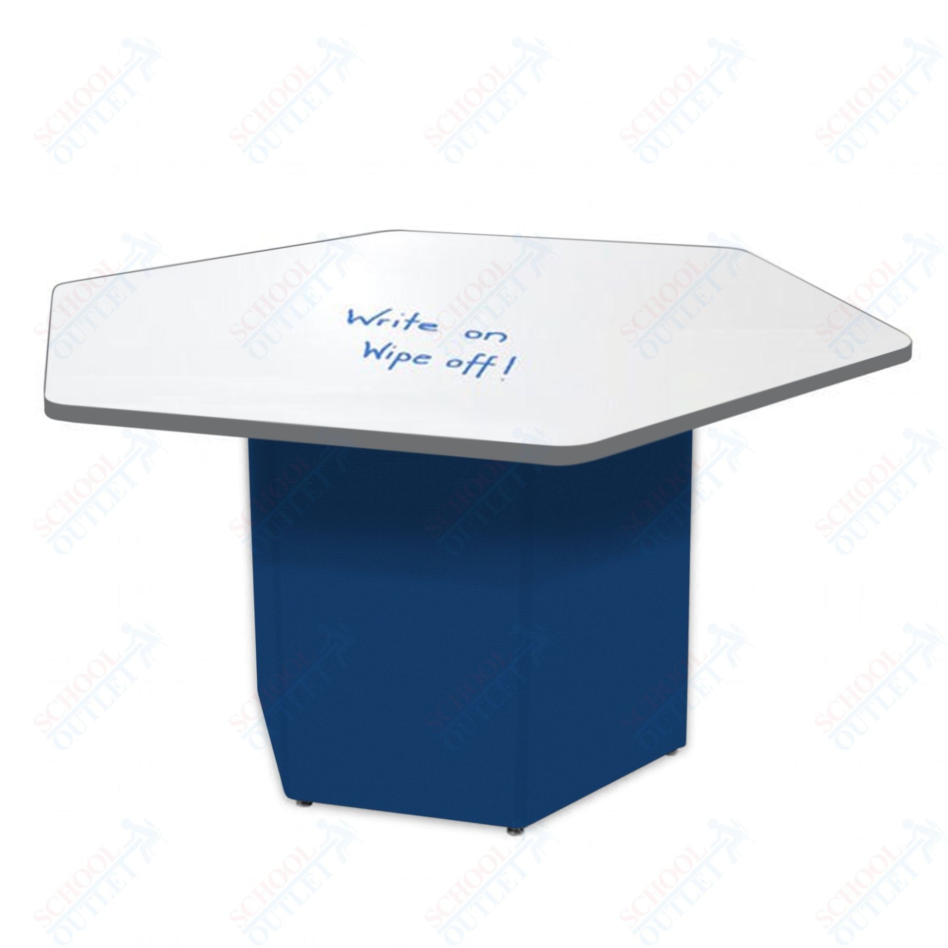 Marco Sonik Series Padded Base Hexagon Dry Erase Table 29" height (LF2653 - G1 - DB) - SchoolOutlet