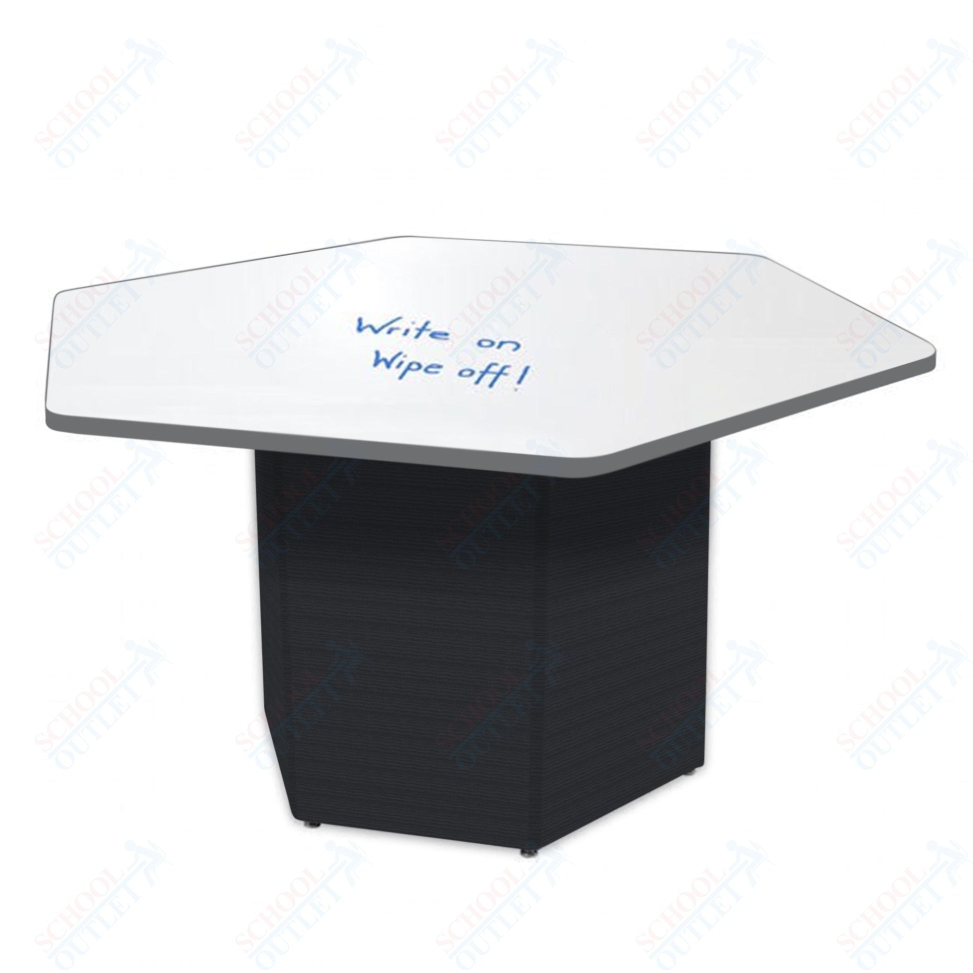 Marco Sonik Series Padded Base Hexagon Dry Erase Table 29" height (LF2653 - G1 - DB) - SchoolOutlet