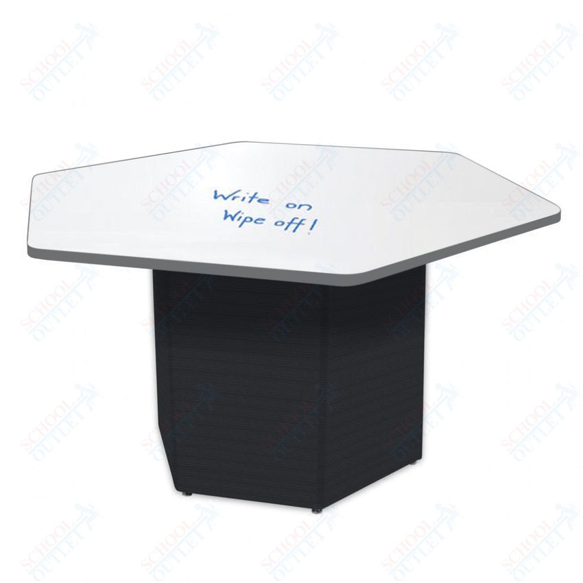 Marco Sonik Series Padded Base Hexagon Dry Erase Table 29" height (LF2653 - G1 - DB) - SchoolOutlet