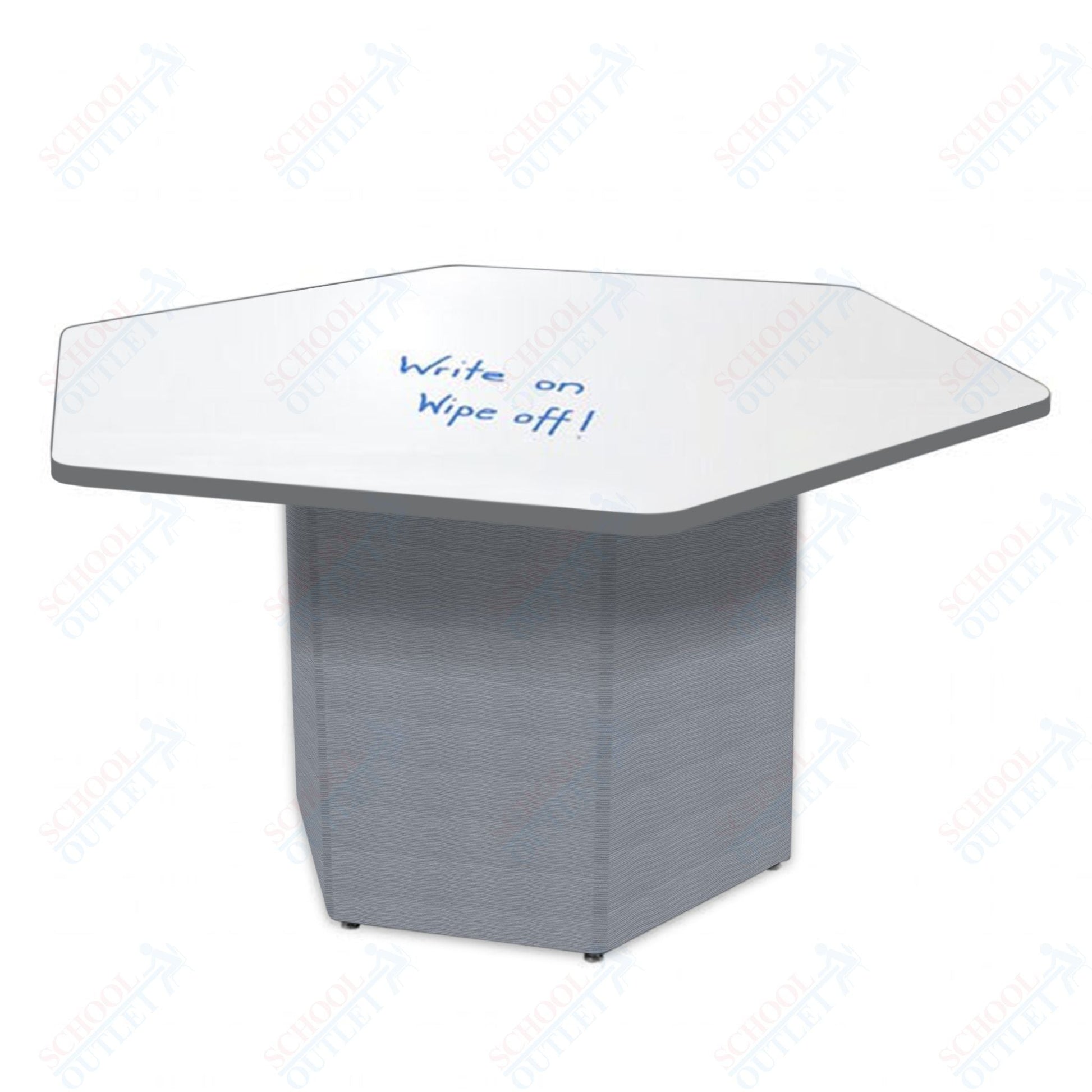 Marco Sonik Series Padded Base Hexagon Dry Erase Table 29" height (LF2653 - G1 - DB) - SchoolOutlet
