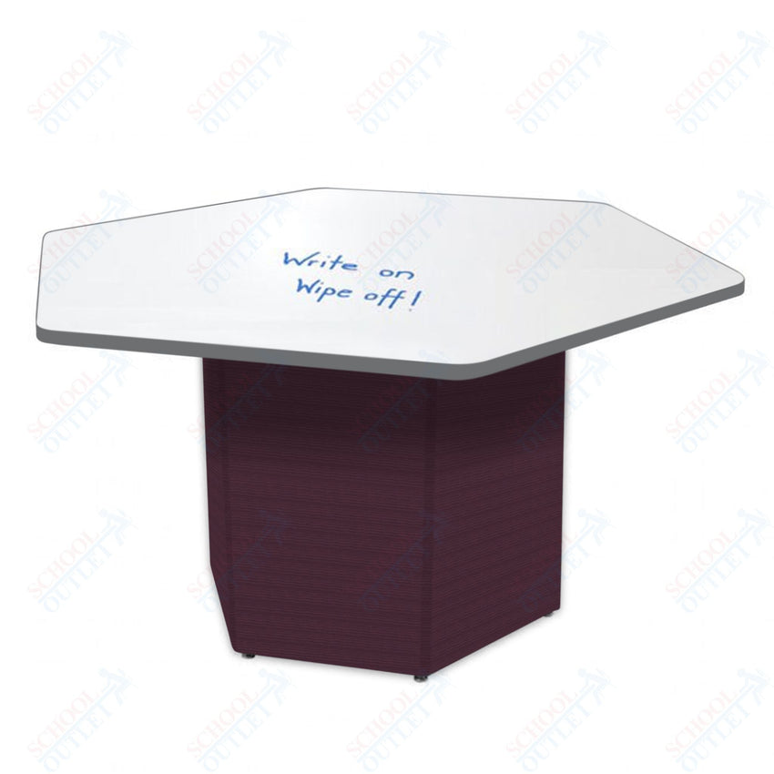 Marco Sonik Series Padded Base Hexagon Dry Erase Table 29" height (LF2653 - G1 - DB) - SchoolOutlet