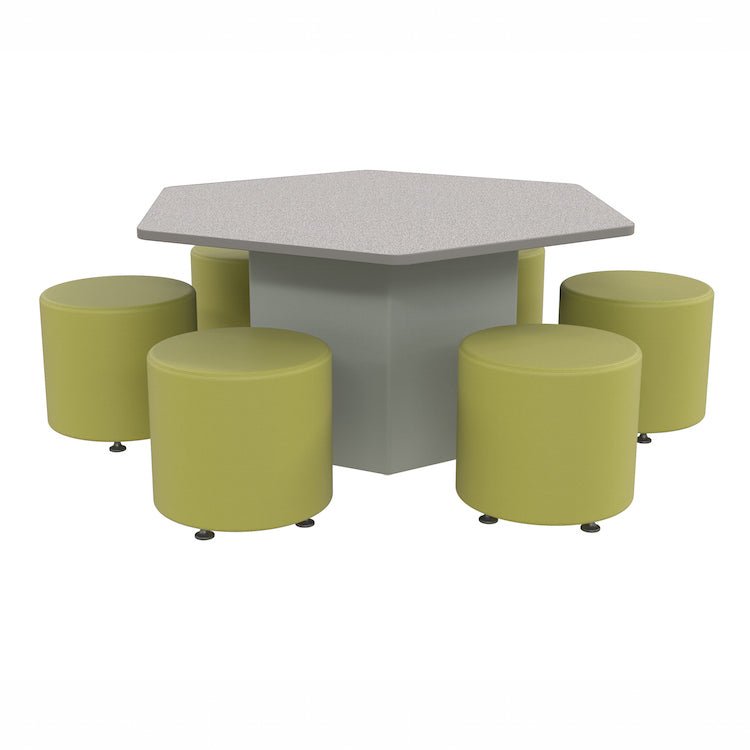Marco Sonik Series Padded Base Hexagon Table 26" height (LF2653 - G1 - MA) - SchoolOutlet