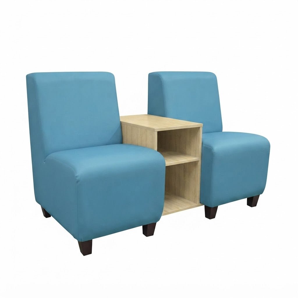 Marco Sonik Series Conversation Station - 2 Chairs with Cabinet (LF9016-G2) - SchoolOutlet