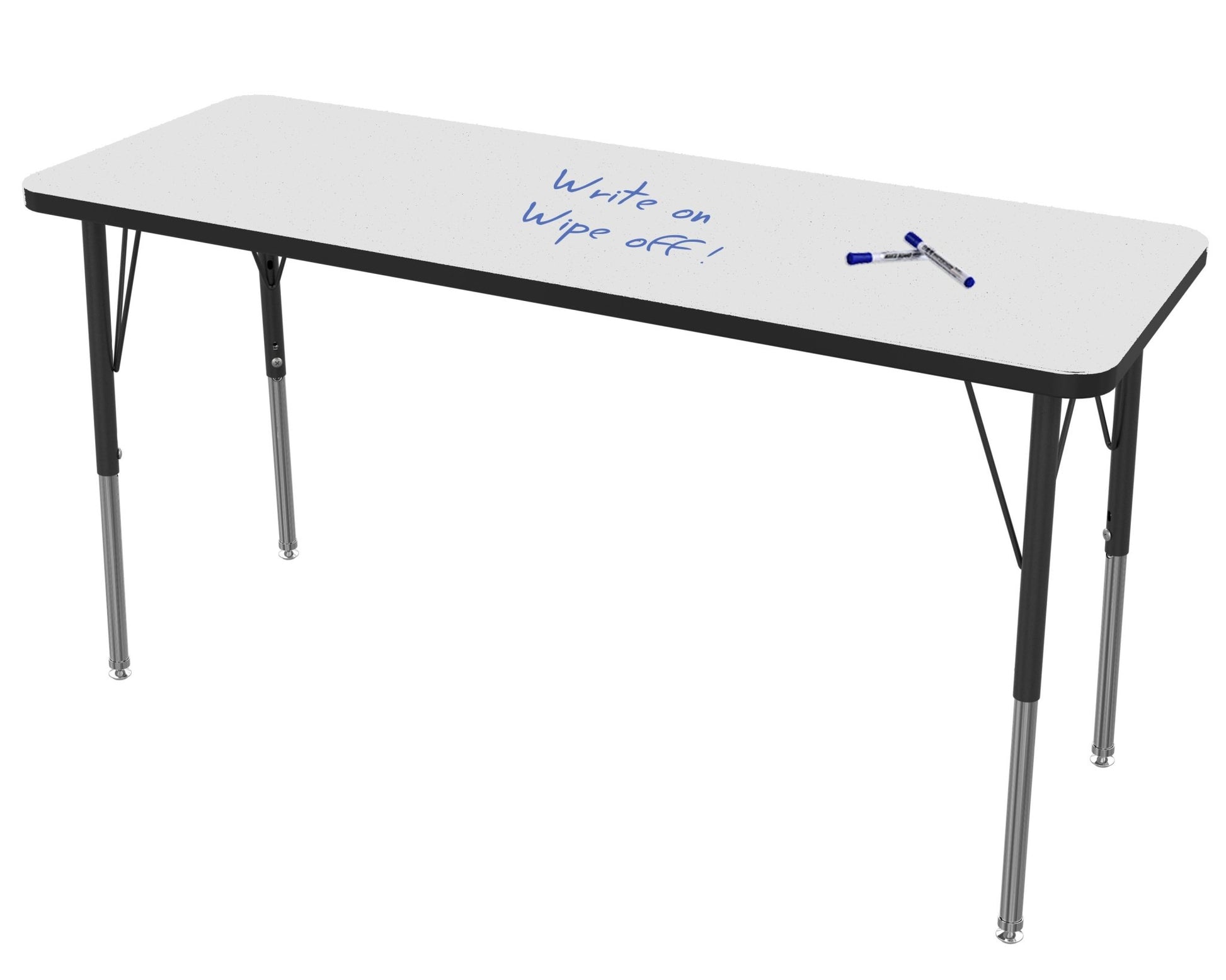 Marco MG2200 Series Rectangle Preschool Table w/ Dry Erase Top 20" x 54" Adj Height 16" - 24" (MG2221 - DA) - SchoolOutlet