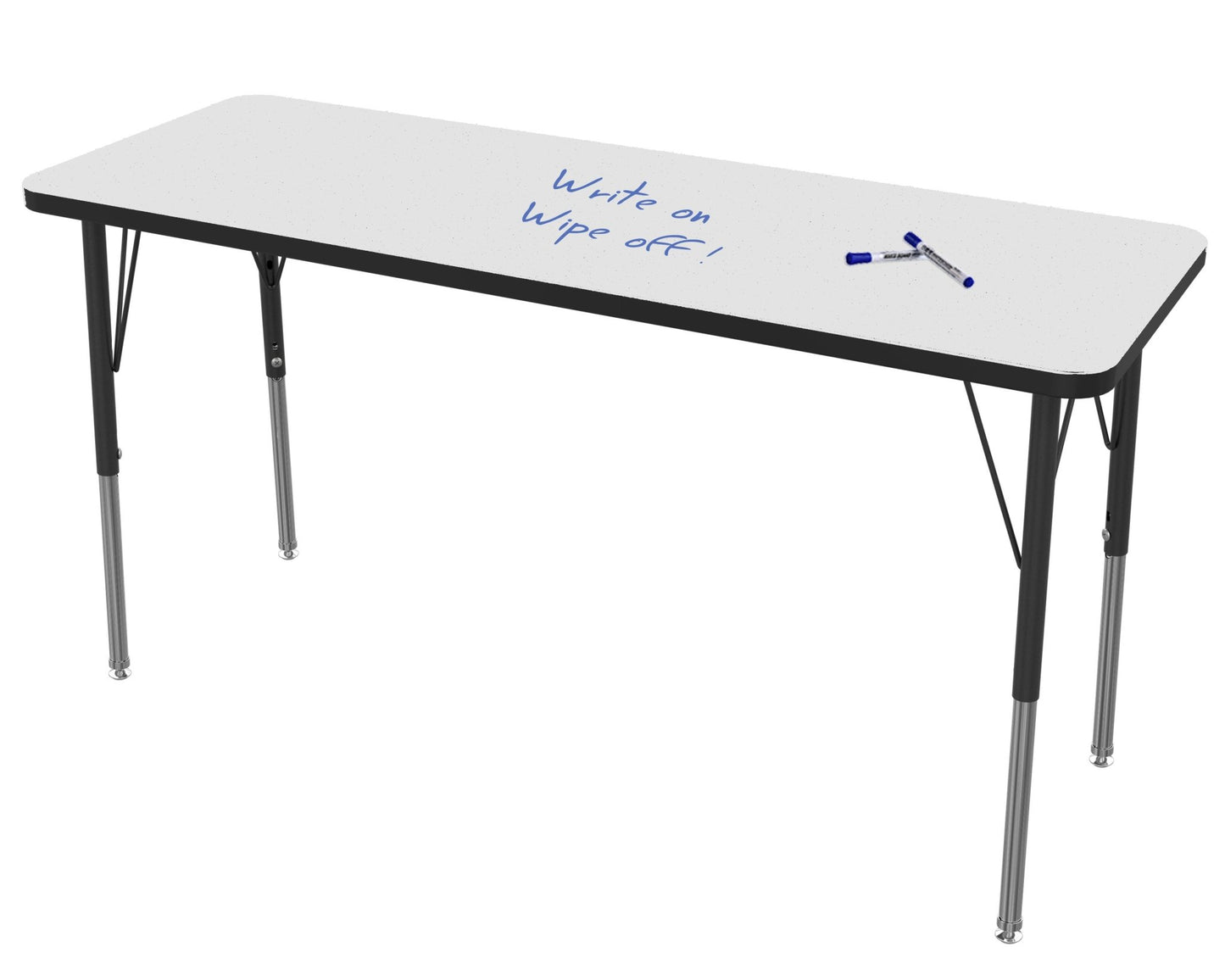 Marco MG2200 Series Rectangle Activity Table w/ Dry Erase Top 20" x 54" Adj Height 21" - 30" (MG2221 - DB) - SchoolOutlet