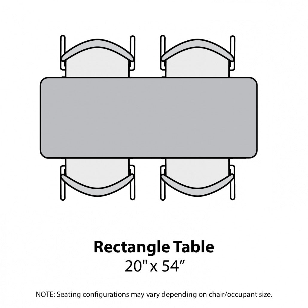 Marco MG2200 Series Rectangle Preschool Table 20" x 54" Adjustable Height 16" - 24" (MG2221 - MA) - SchoolOutlet