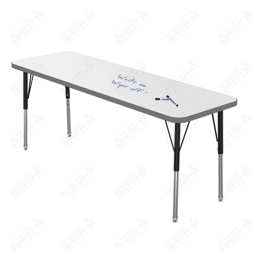Marco MG2200 Series Rectangle Preschool Table w/ Dry Erase Top 20" x 60" Adj Height 16" - 24" (MG2222 - DA) - SchoolOutlet