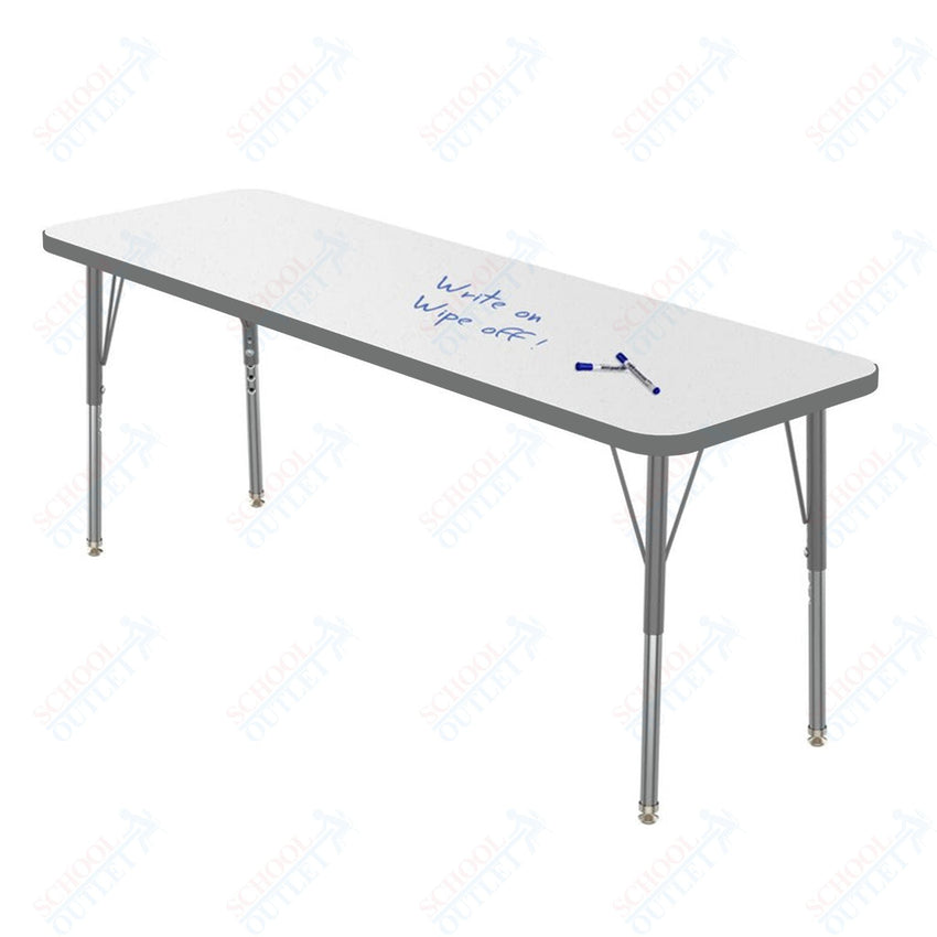 Marco MG2200 Series Rectangle Preschool Table w/ Dry Erase Top 20" x 60" Adj Height 16" - 24" (MG2222 - DA) - SchoolOutlet