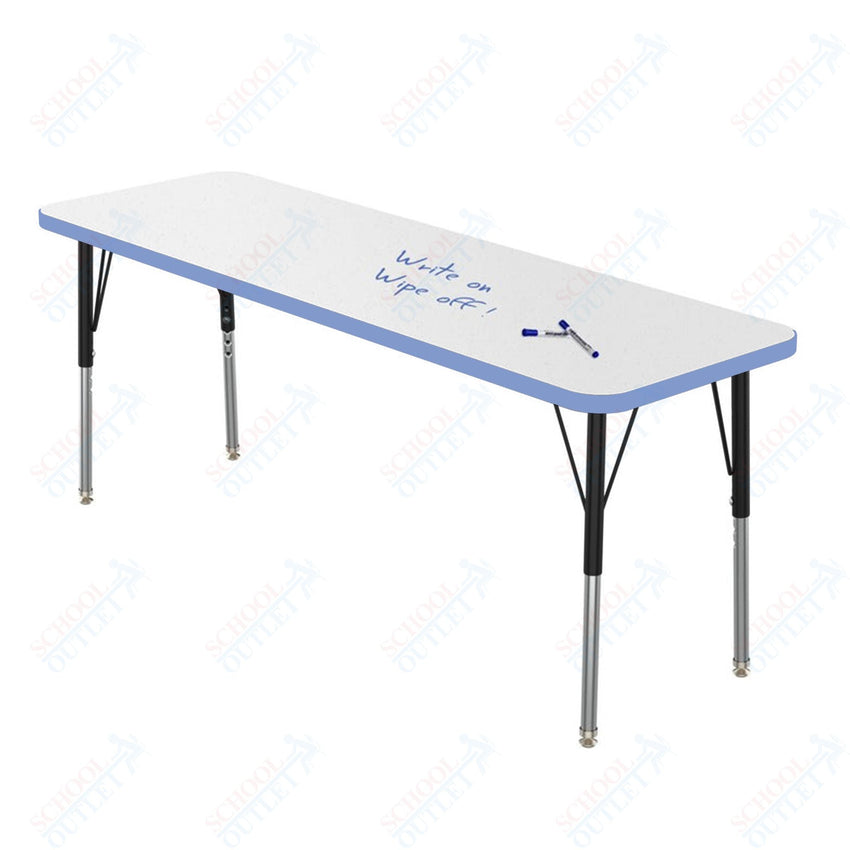 Marco MG2200 Series Rectangle Preschool Table w/ Dry Erase Top 20" x 60" Adj Height 16" - 24" (MG2222 - DA) - SchoolOutlet