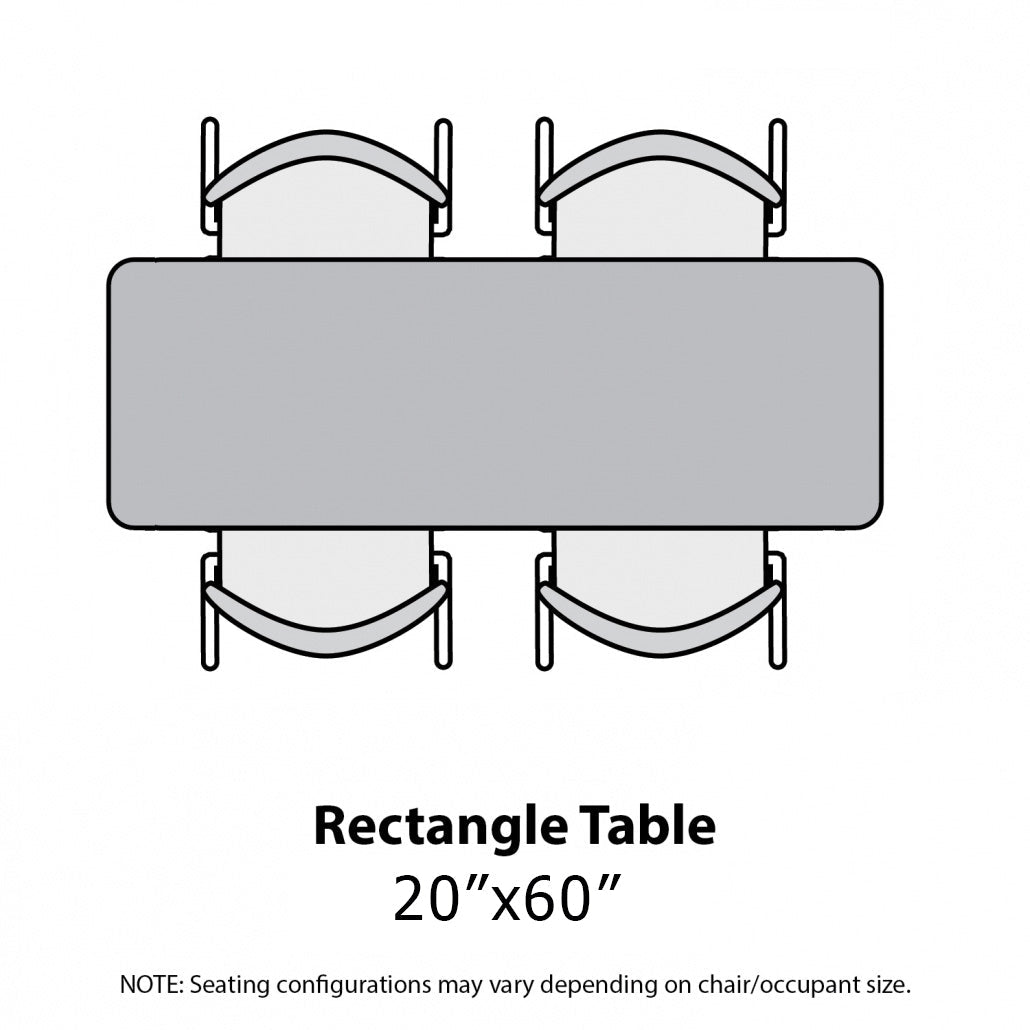 Marco MG2200 Series Rectangle Preschool Table 20" x 60" Adjustable Height 16" - 24" (MG2222 - MA) - SchoolOutlet