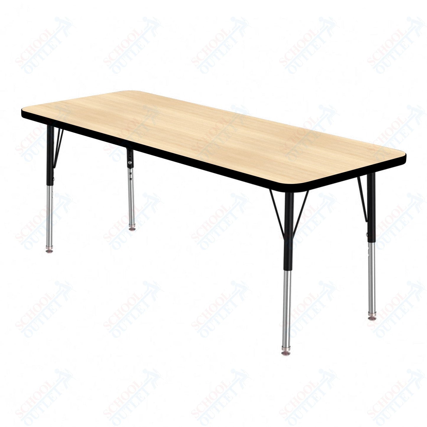 Marco MG2200 Series Rectangle Preschool Table 20" x 60" Adjustable Height 16" - 24" (MG2222 - MA) - SchoolOutlet