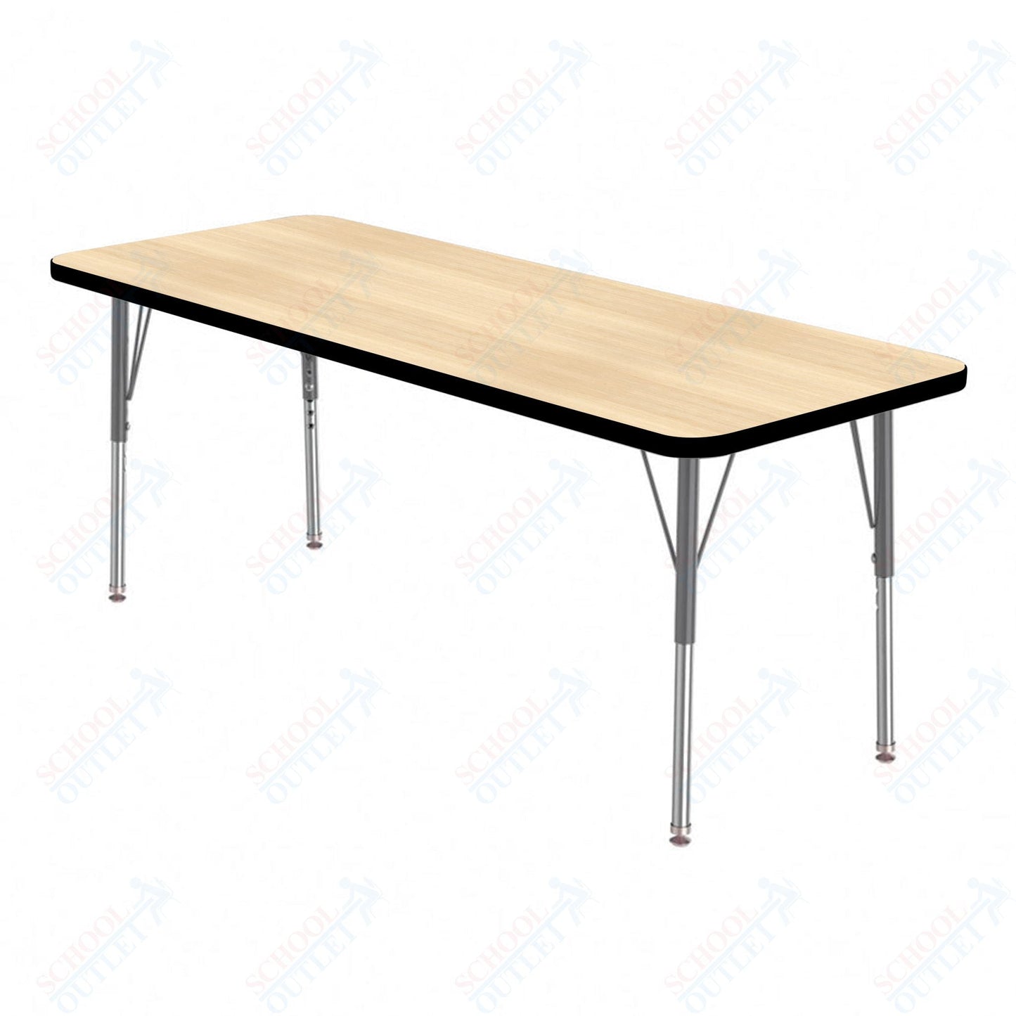 Marco MG2200 Series Rectangle Preschool Table 20" x 60" Adjustable Height 16" - 24" (MG2222 - MA) - SchoolOutlet