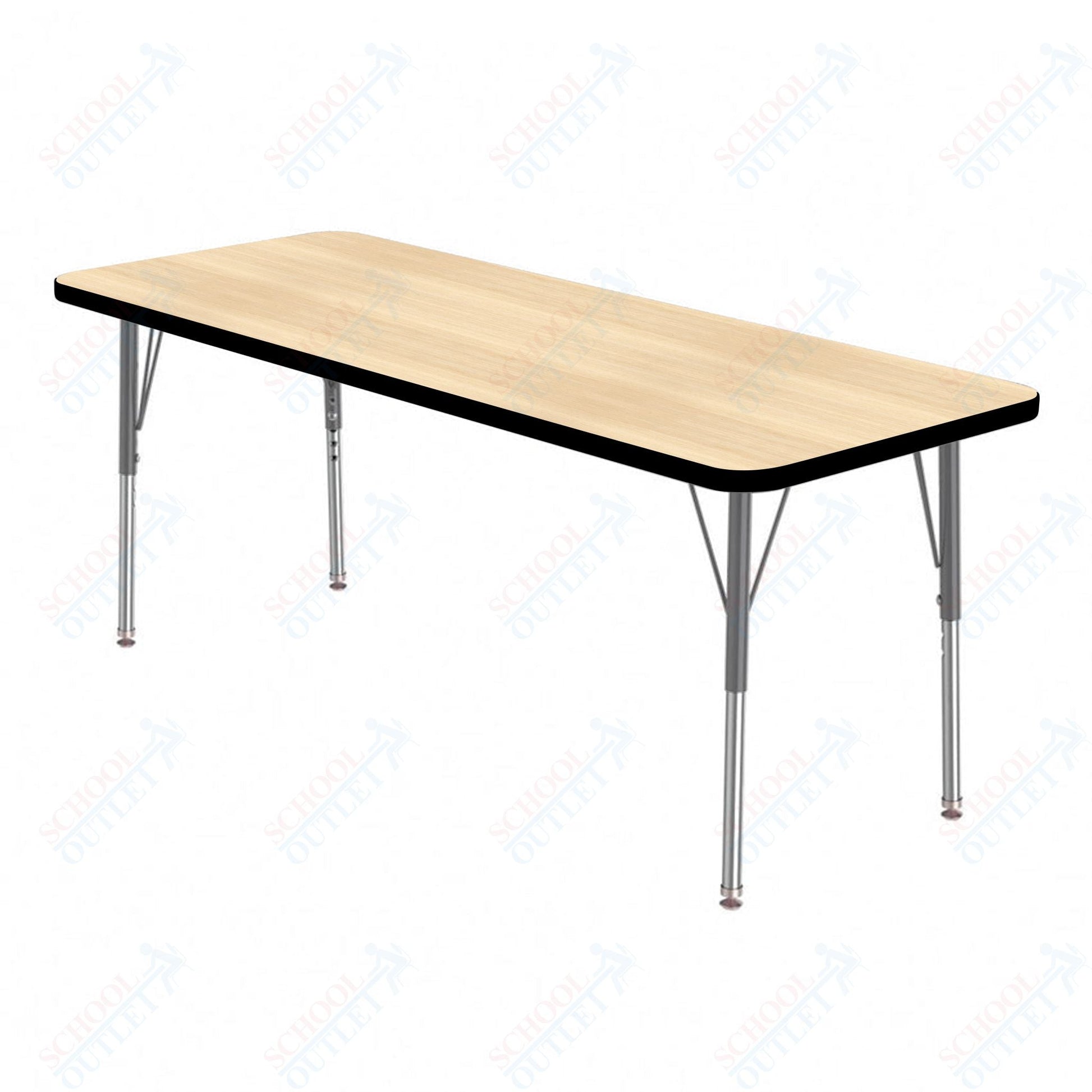 Marco MG2200 Series Rectangle Preschool Table 20" x 60" Adjustable Height 16" - 24" (MG2222 - MA) - SchoolOutlet