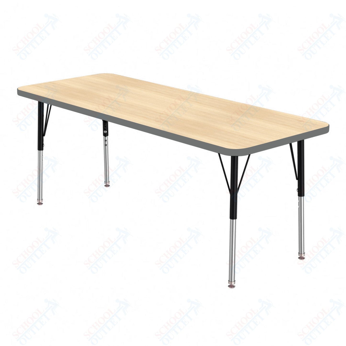 Marco MG2200 Series Rectangle Preschool Table 20" x 60" Adjustable Height 16" - 24" (MG2222 - MA) - SchoolOutlet