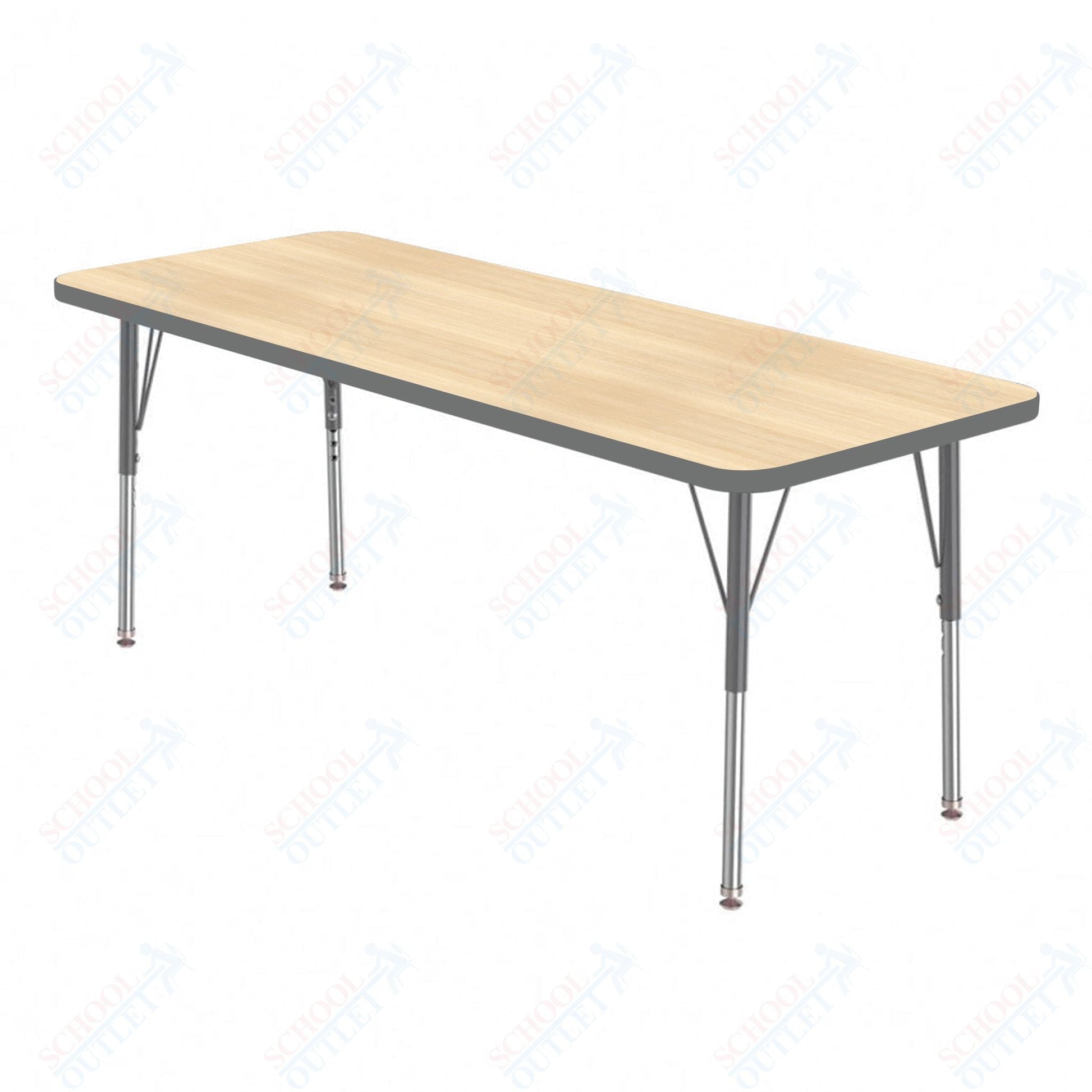 Marco MG2200 Series Rectangle Preschool Table 20" x 60" Adjustable Height 16" - 24" (MG2222 - MA) - SchoolOutlet