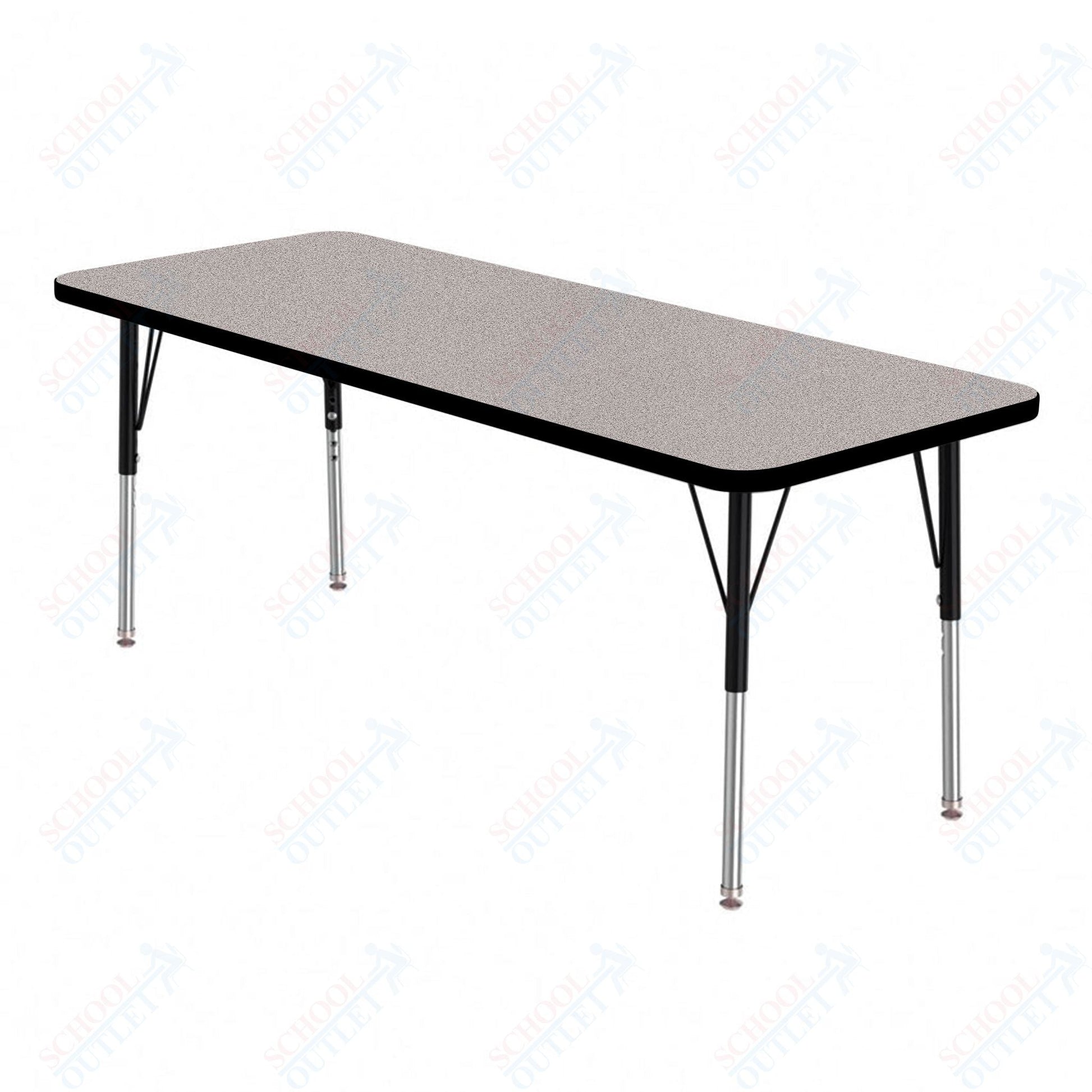 Marco MG2200 Series Rectangle Preschool Table 20" x 60" Adjustable Height 16" - 24" (MG2222 - MA) - SchoolOutlet
