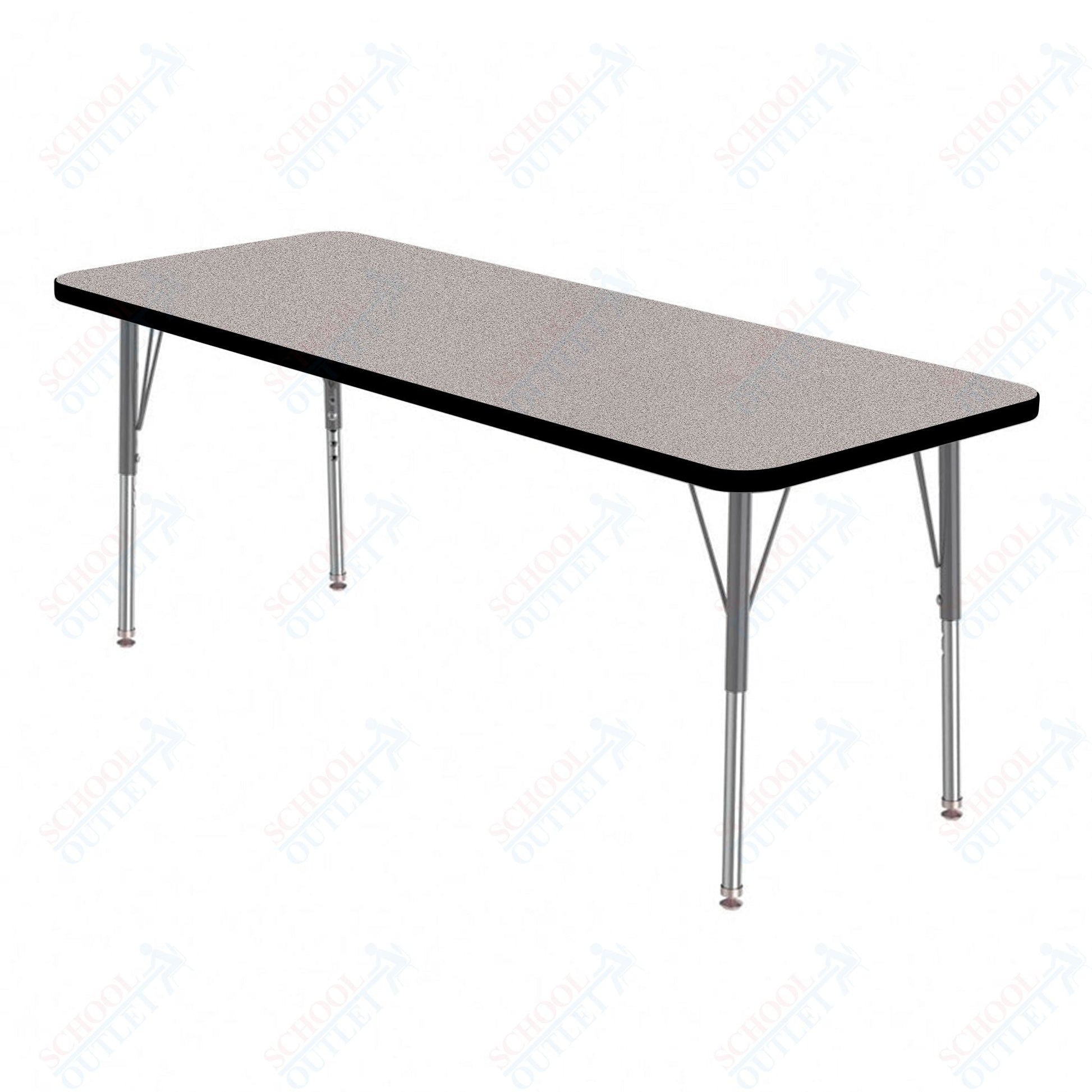 Marco MG2200 Series Rectangle Preschool Table 20" x 60" Adjustable Height 16" - 24" (MG2222 - MA) - SchoolOutlet
