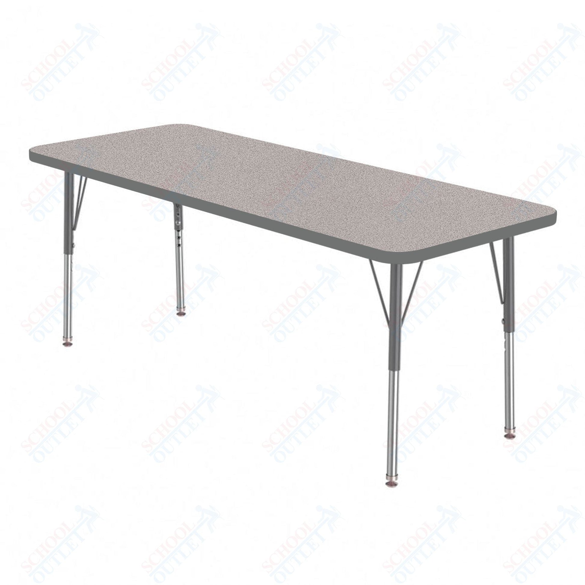 Marco MG2200 Series Rectangle Preschool Table 20" x 60" Adjustable Height 16" - 24" (MG2222 - MA) - SchoolOutlet