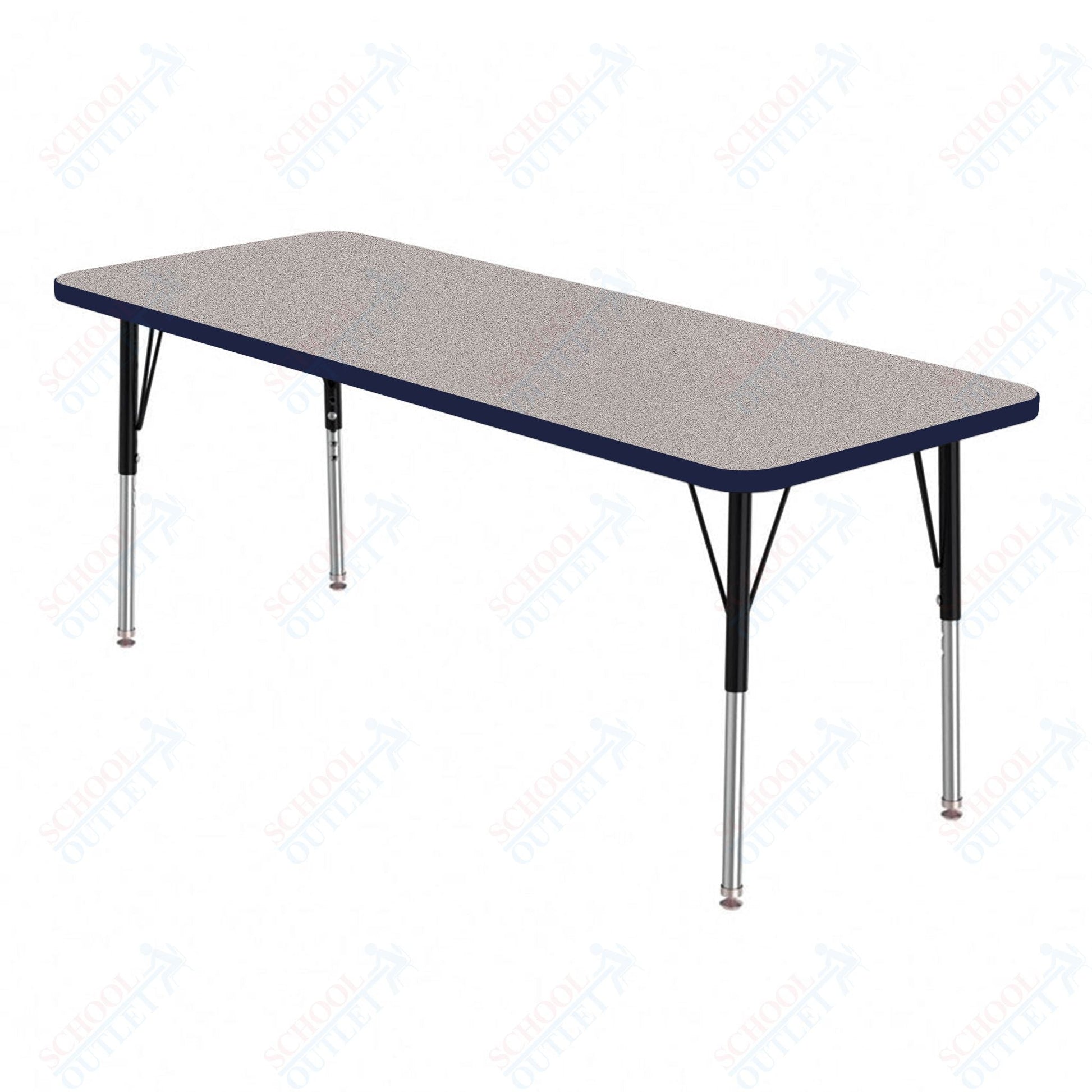 Marco MG2200 Series Rectangle Preschool Table 20" x 60" Adjustable Height 16" - 24" (MG2222 - MA) - SchoolOutlet