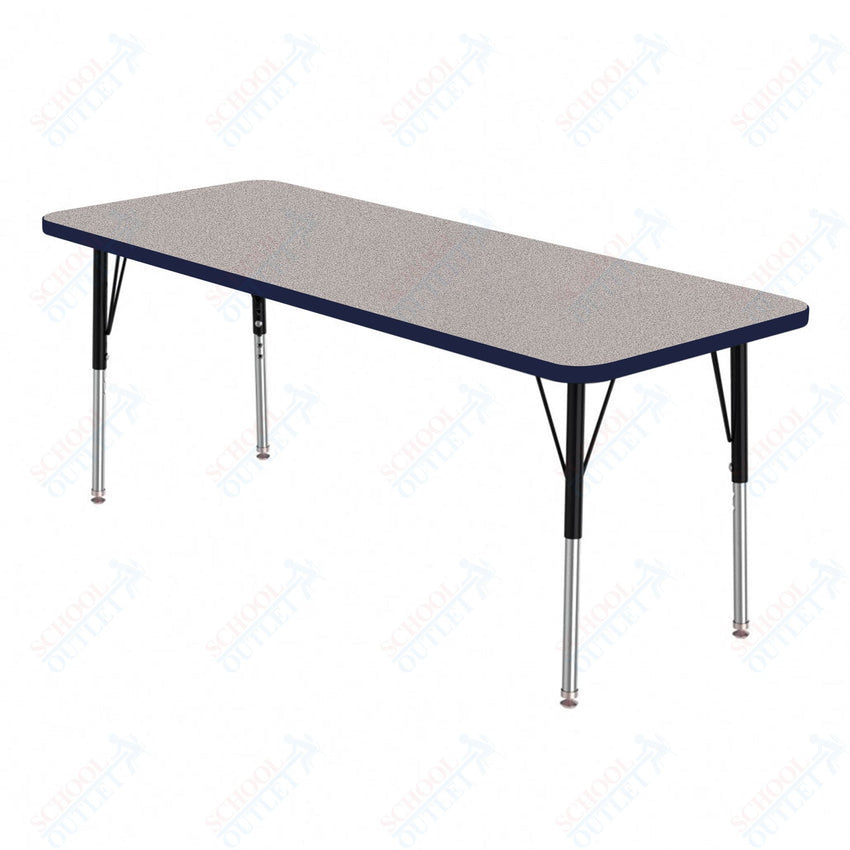 Marco MG2200 Series Rectangle Preschool Table 20" x 60" Adjustable Height 16" - 24" (MG2222 - MA) - SchoolOutlet