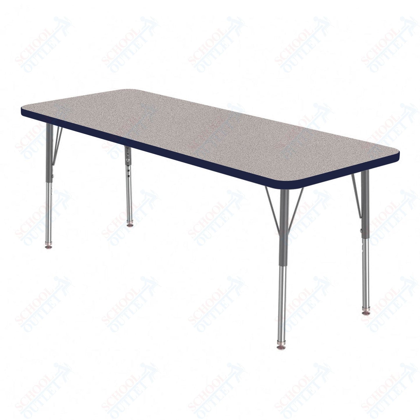 Marco MG2200 Series Rectangle Preschool Table 20" x 60" Adjustable Height 16" - 24" (MG2222 - MA) - SchoolOutlet