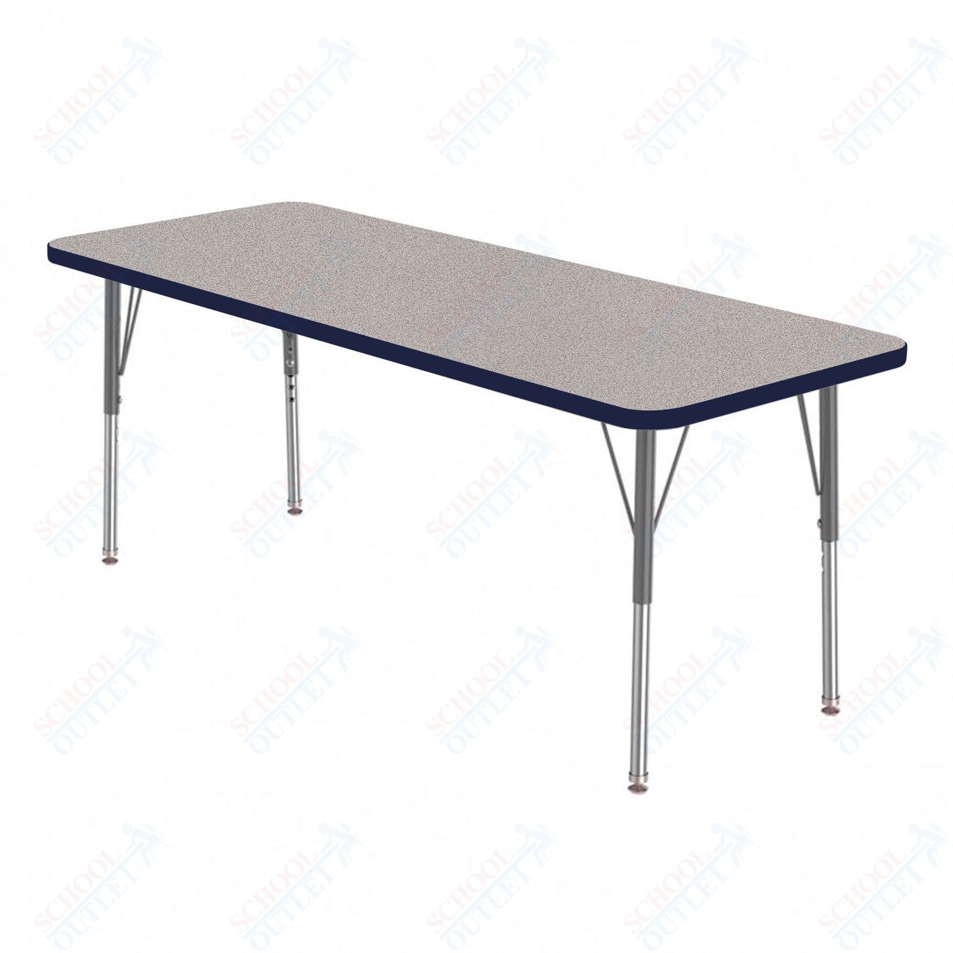 Marco MG2200 Series Rectangle Preschool Table 20" x 60" Adjustable Height 16" - 24" (MG2222 - MA) - SchoolOutlet