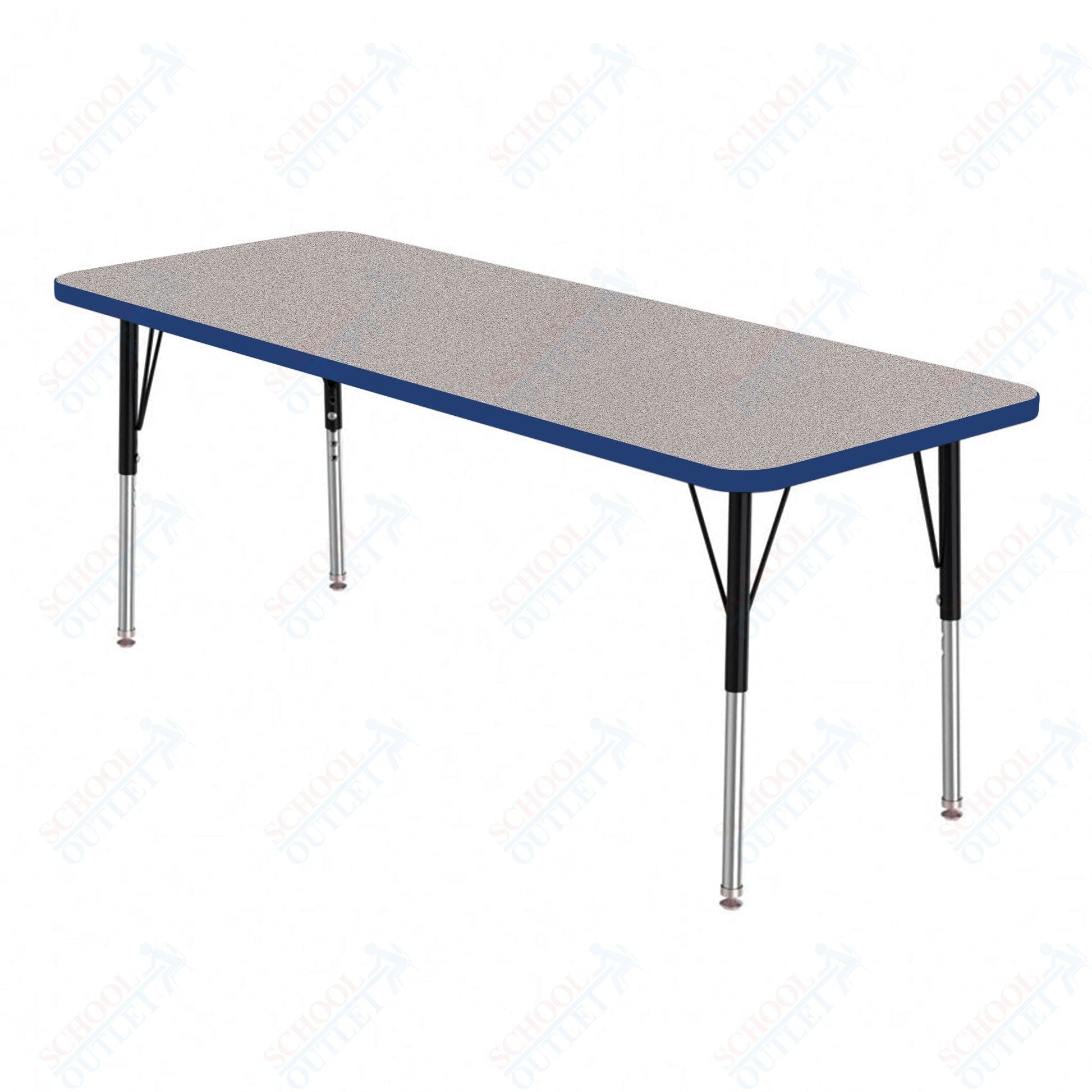 Marco MG2200 Series Rectangle Preschool Table 20" x 60" Adjustable Height 16" - 24" (MG2222 - MA) - SchoolOutlet