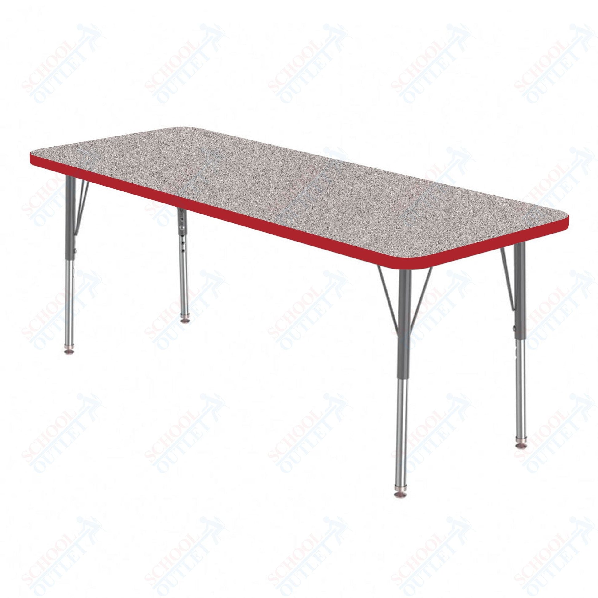 Marco MG2200 Series Rectangle Preschool Table 20" x 60" Adjustable Height 16" - 24" (MG2222 - MA) - SchoolOutlet