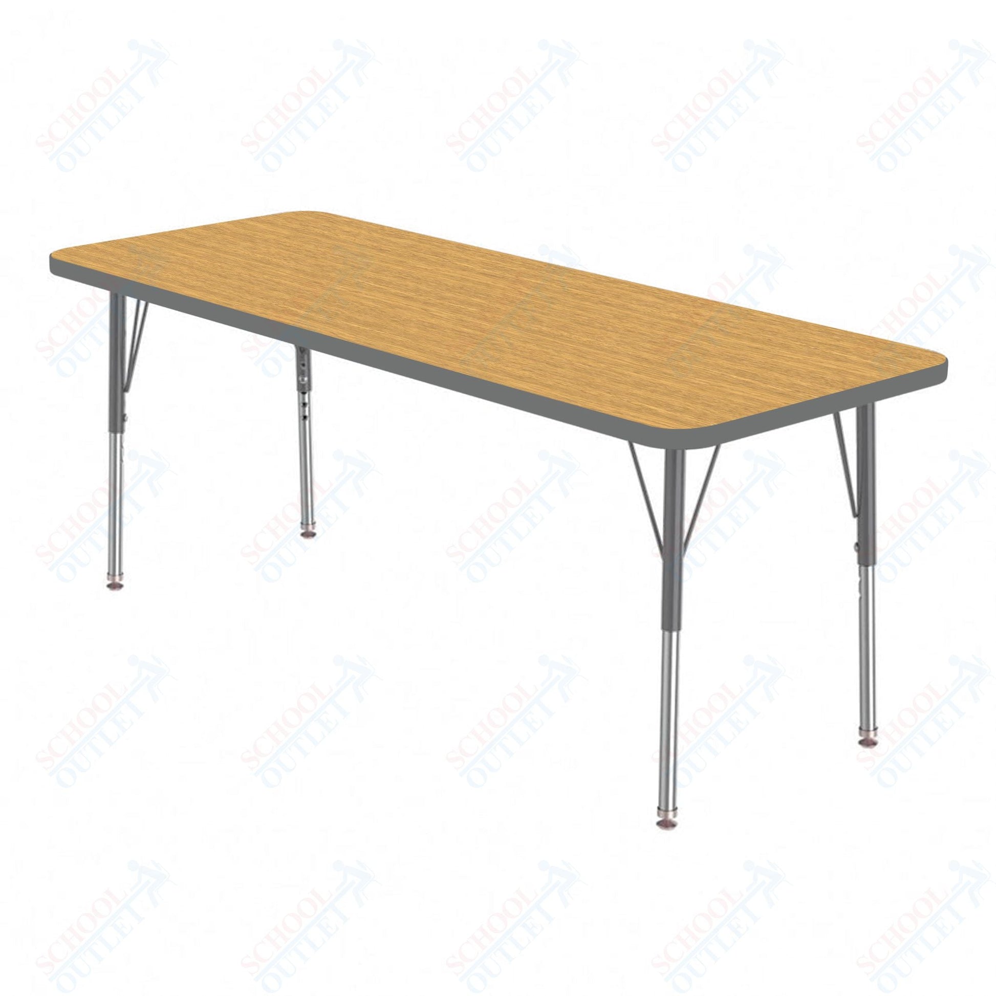 Marco MG2200 Series Rectangle Preschool Table 20" x 60" Adjustable Height 16" - 24" (MG2222 - MA) - SchoolOutlet