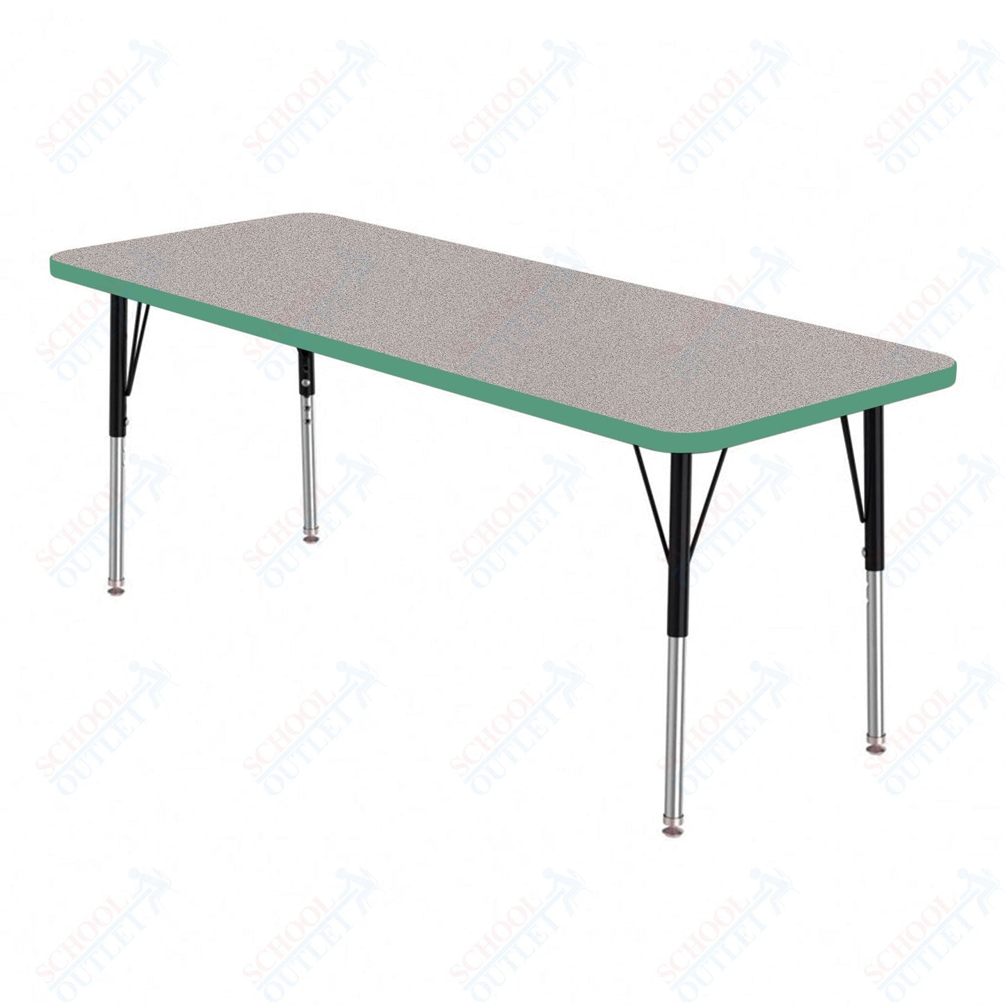 Marco MG2200 Series Rectangle Preschool Table 20" x 60" Adjustable Height 16" - 24" (MG2222 - MA) - SchoolOutlet