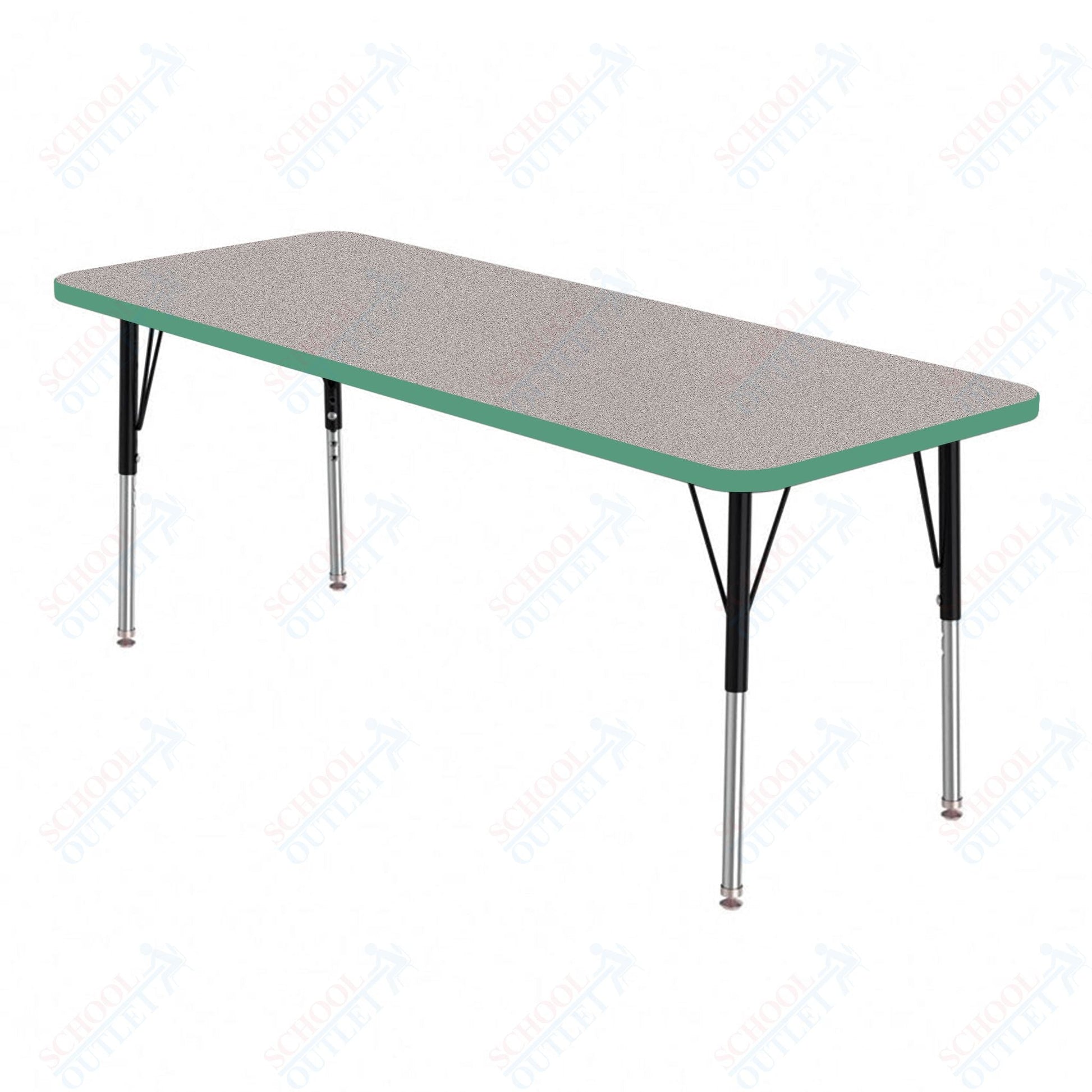Marco MG2200 Series Rectangle Preschool Table 20" x 60" Adjustable Height 16" - 24" (MG2222 - MA) - SchoolOutlet