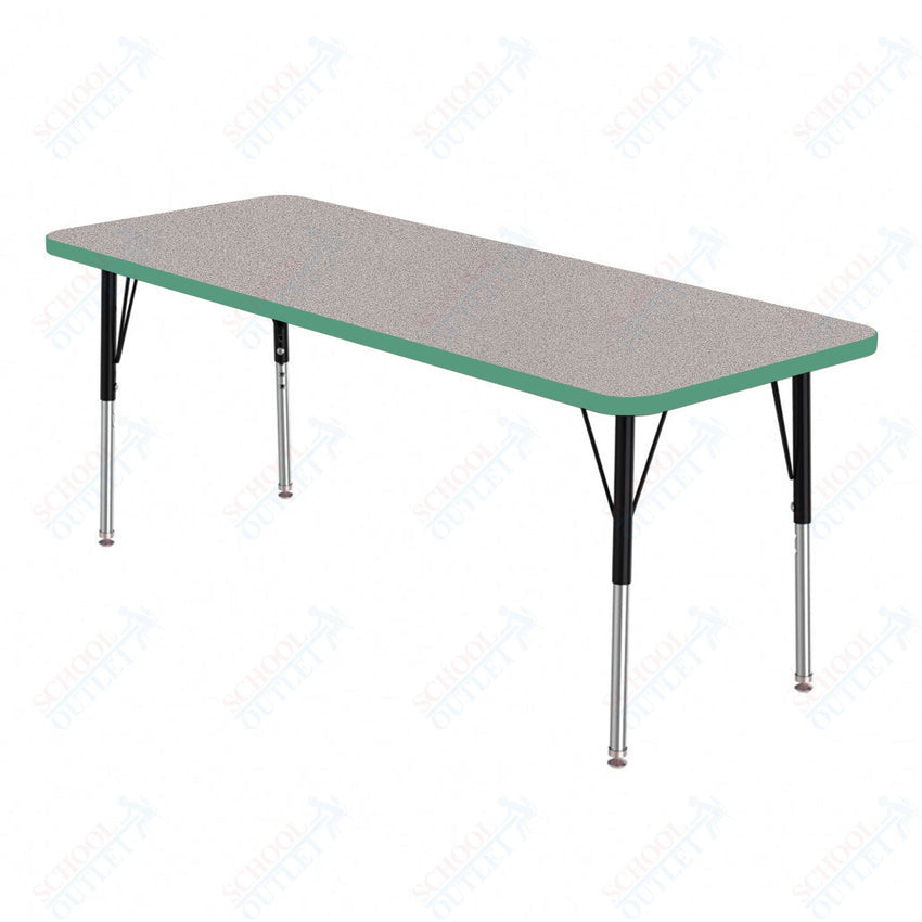 Marco MG2200 Series Rectangle Preschool Table 20" x 60" Adjustable Height 16" - 24" (MG2222 - MA) - SchoolOutlet