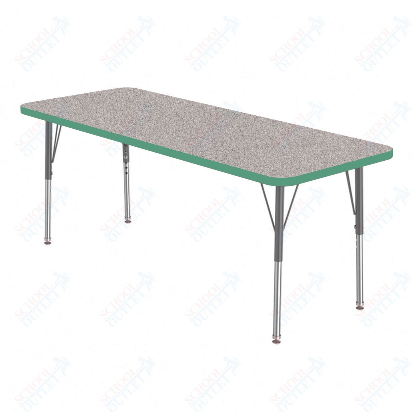 Marco MG2200 Series Rectangle Preschool Table 20" x 60" Adjustable Height 16" - 24" (MG2222 - MA) - SchoolOutlet