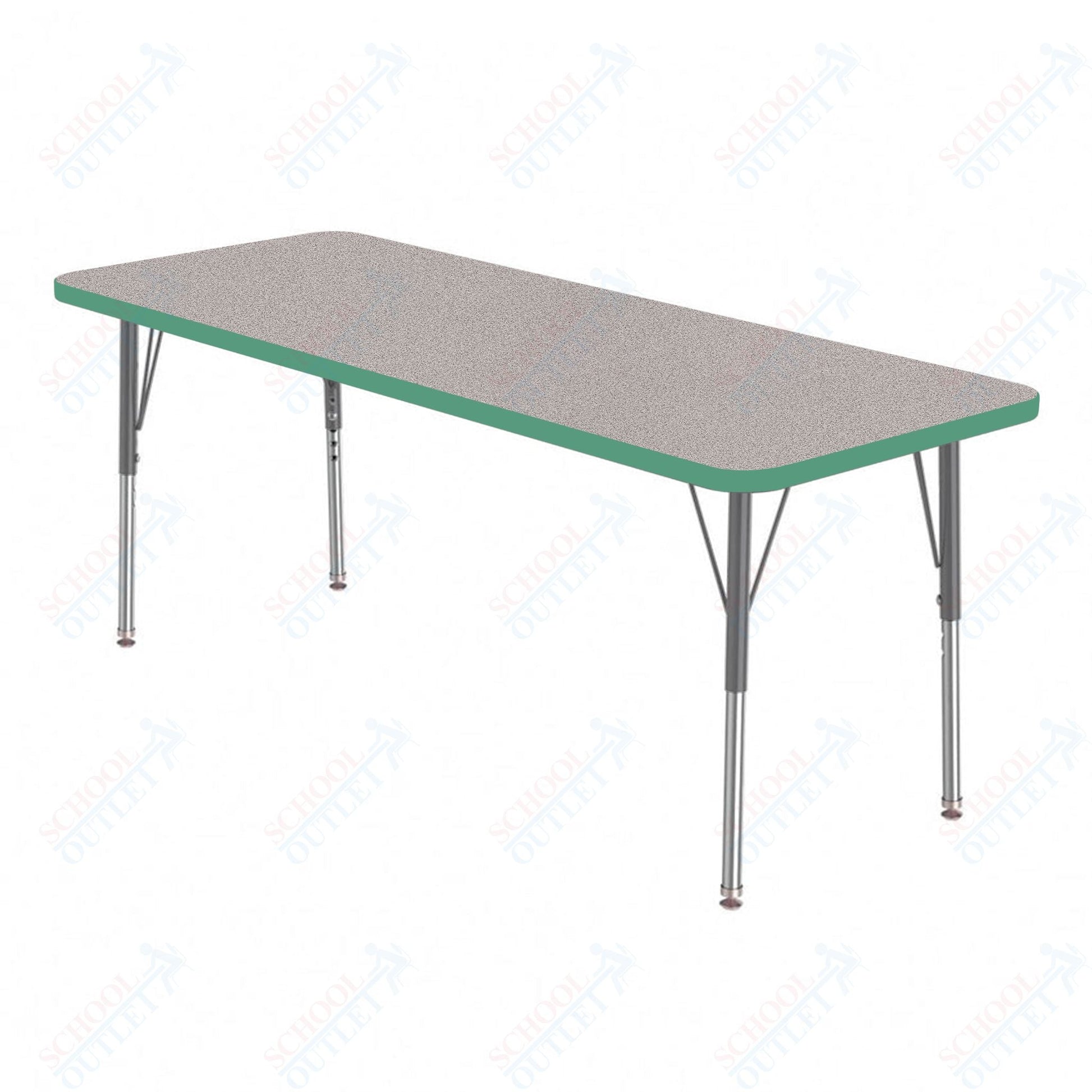 Marco MG2200 Series Rectangle Preschool Table 20" x 60" Adjustable Height 16" - 24" (MG2222 - MA) - SchoolOutlet