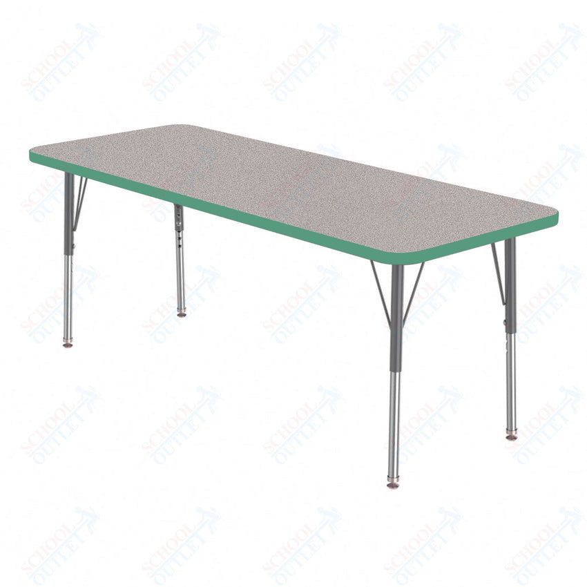 Marco MG2200 Series Rectangle Preschool Table 20" x 60" Adjustable Height 16" - 24" (MG2222 - MA) - SchoolOutlet