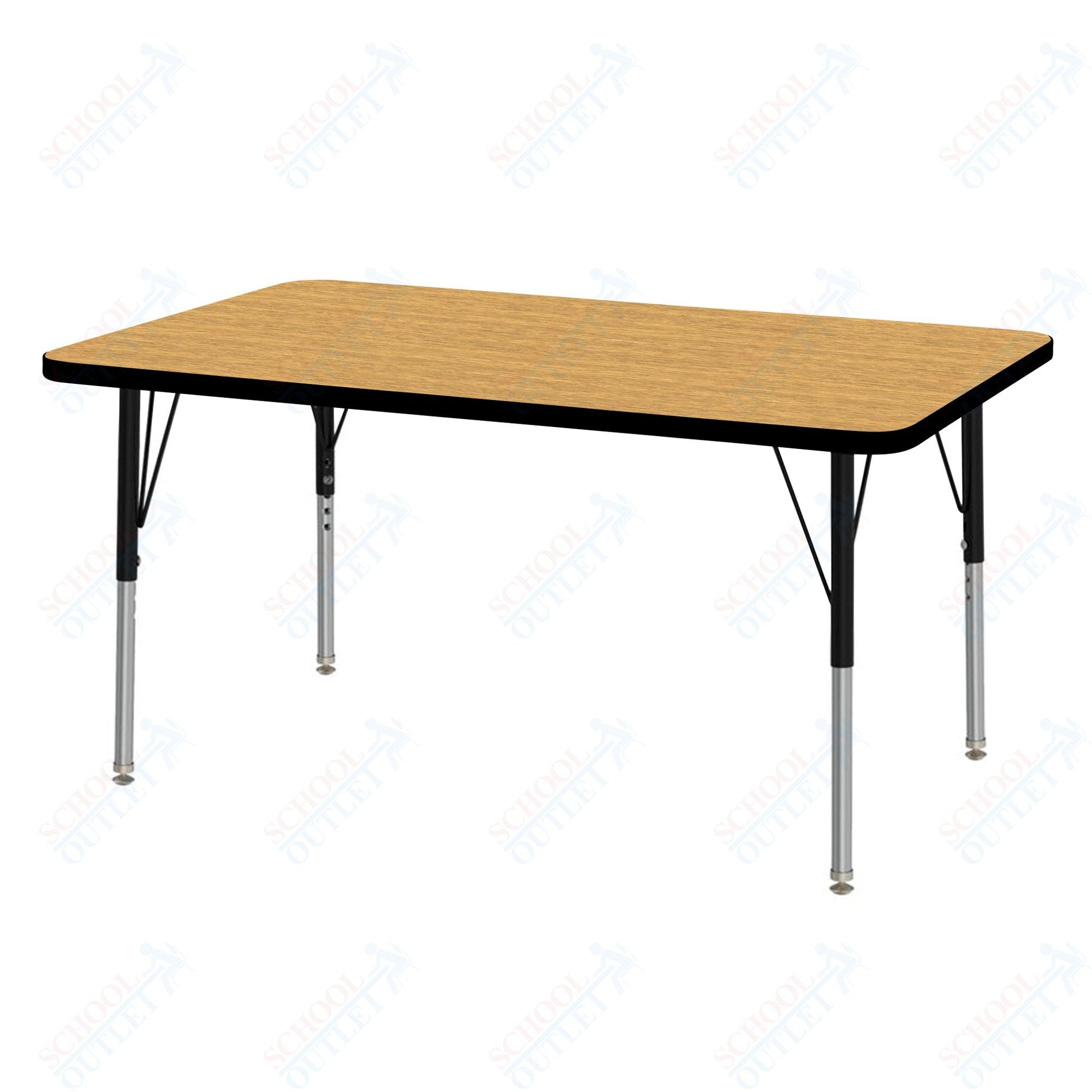 Marco MG2200 Series Rectangle Preschool Table 30" x 48" Adjustable Height 16" - 24" (MG2236 - MA) - SchoolOutlet