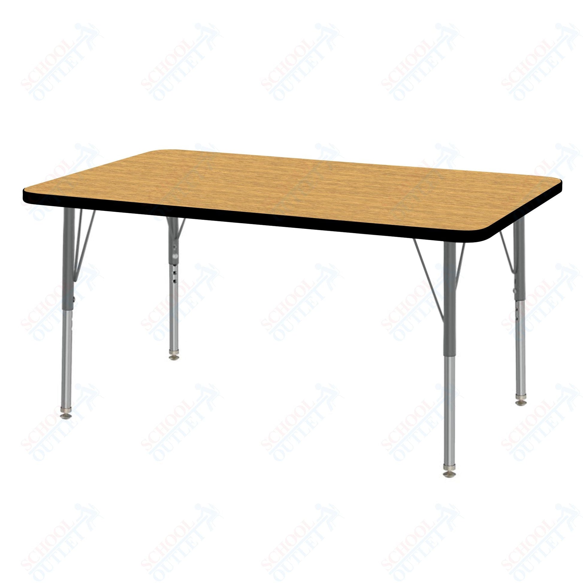Marco MG2200 Series Rectangle Preschool Table 30" x 48" Adjustable Height 16" - 24" (MG2236 - MA) - SchoolOutlet
