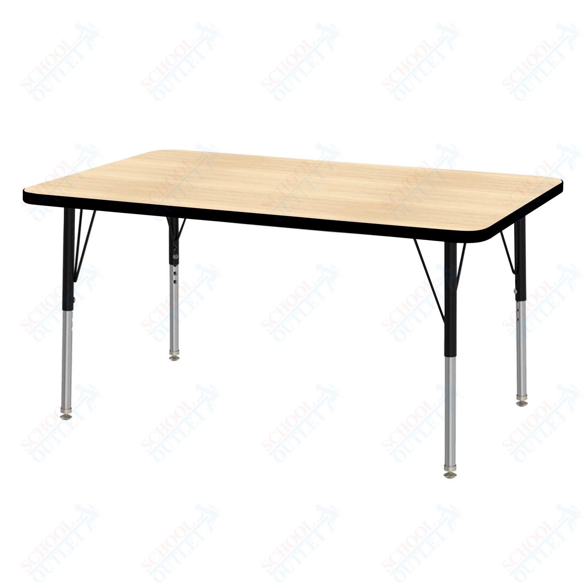 Marco MG2200 Series Rectangle Preschool Table 30" x 48" Adjustable Height 16" - 24" (MG2236 - MA) - SchoolOutlet