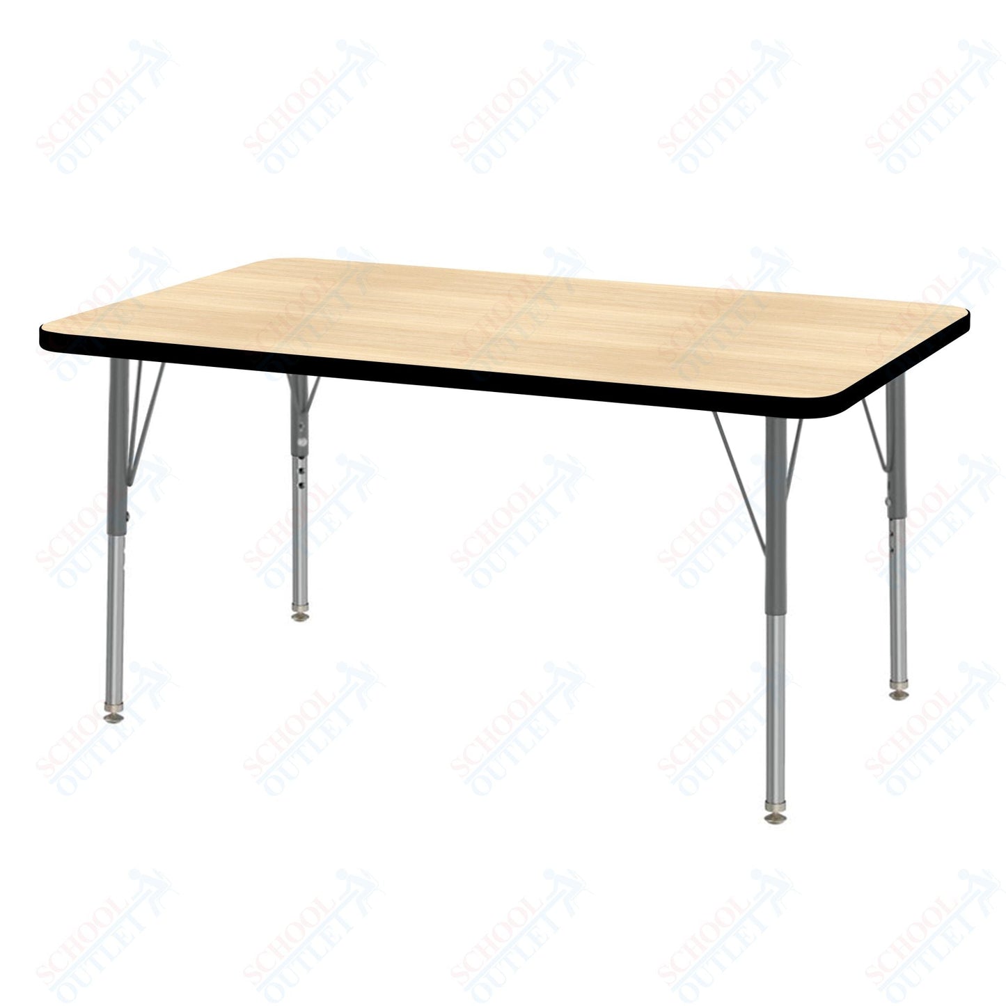 Marco MG2200 Series Rectangle Preschool Table 30" x 48" Adjustable Height 16" - 24" (MG2236 - MA) - SchoolOutlet