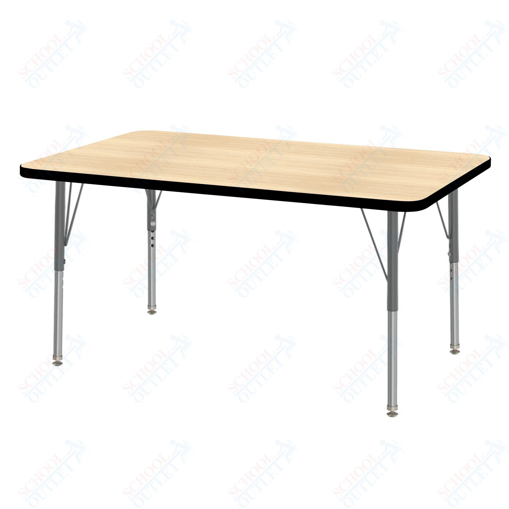 Marco MG2200 Series Rectangle Preschool Table 30" x 48" Adjustable Height 16" - 24" (MG2236 - MA) - SchoolOutlet
