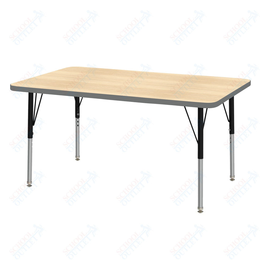 Marco MG2200 Series Rectangle Preschool Table 30" x 48" Adjustable Height 16" - 24" (MG2236 - MA) - SchoolOutlet
