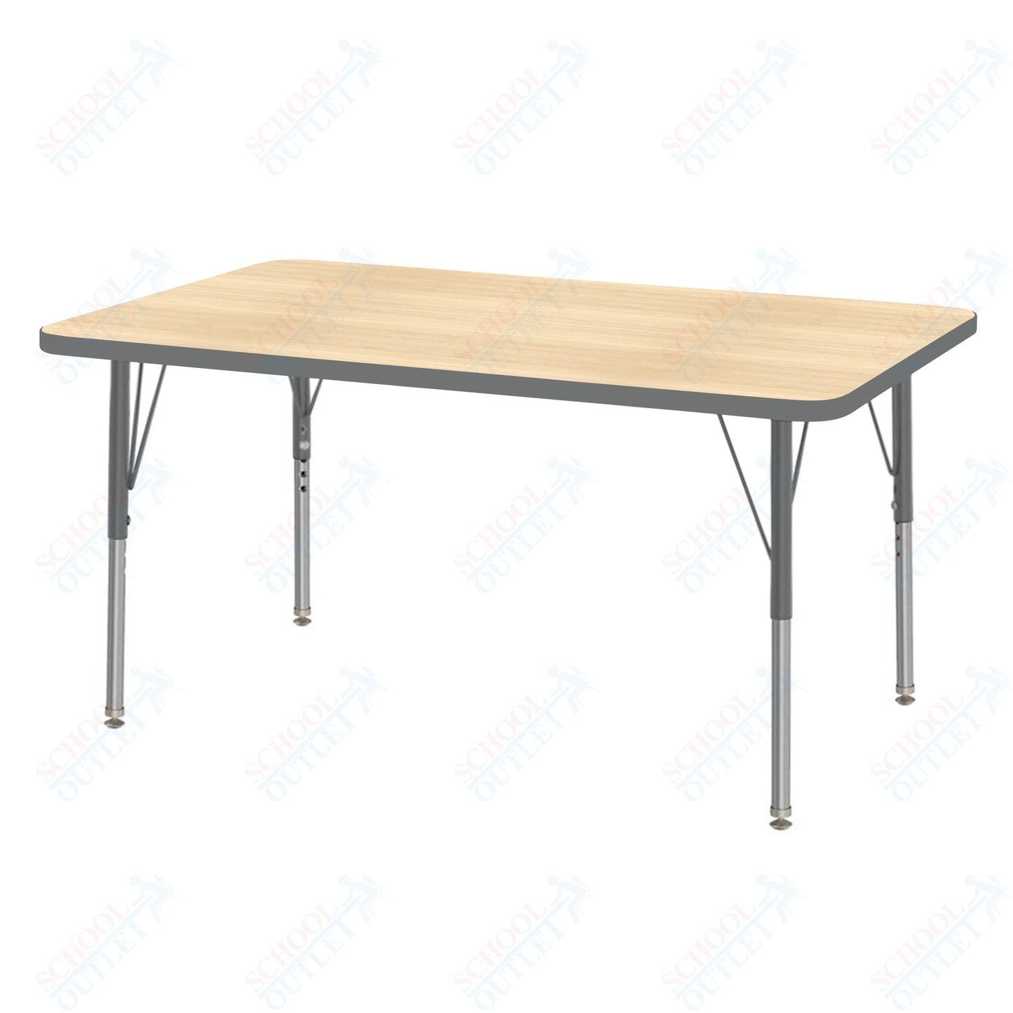 Marco MG2200 Series Rectangle Preschool Table 30" x 48" Adjustable Height 16" - 24" (MG2236 - MA) - SchoolOutlet