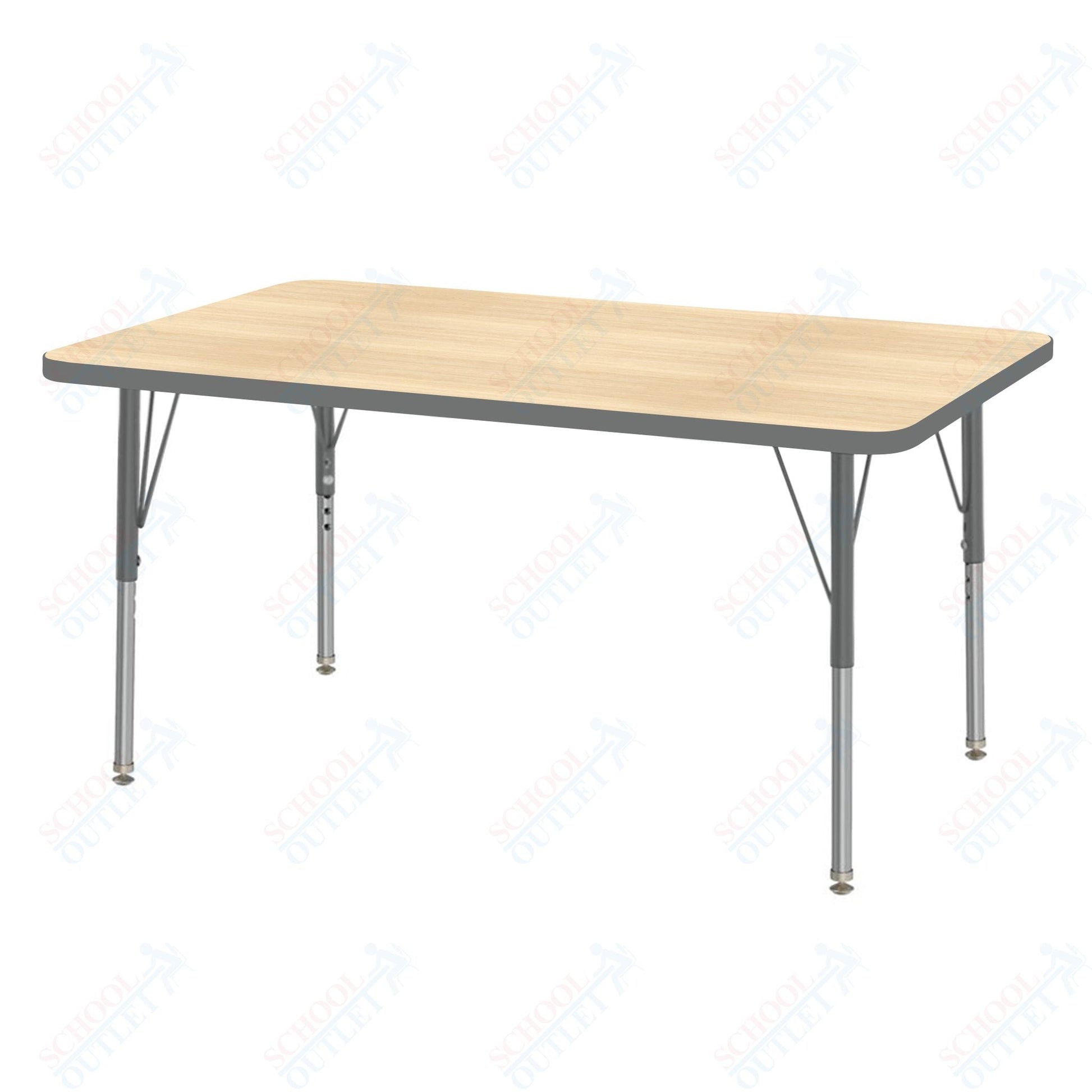 Marco MG2200 Series Rectangle Preschool Table 30" x 48" Adjustable Height 16" - 24" (MG2236 - MA) - SchoolOutlet