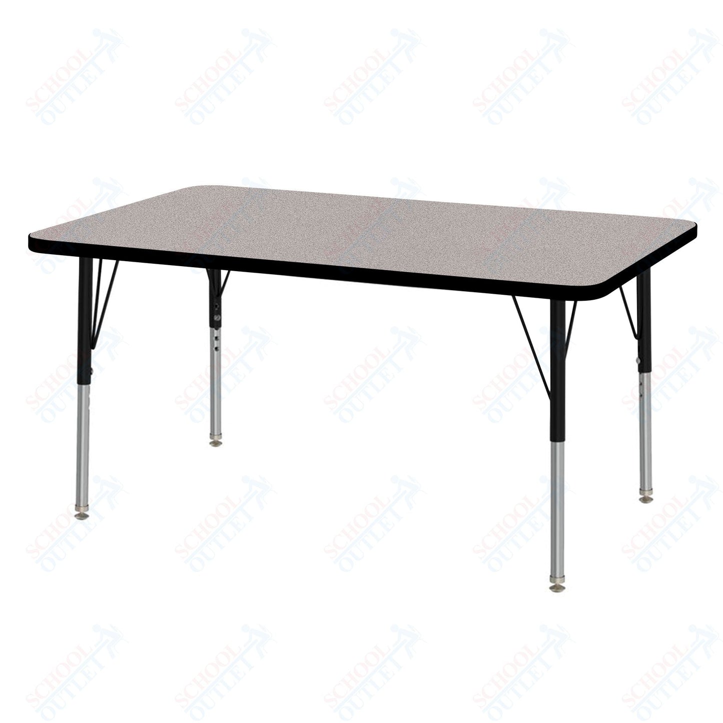 Marco MG2200 Series Rectangle Preschool Table 30" x 48" Adjustable Height 16" - 24" (MG2236 - MA) - SchoolOutlet